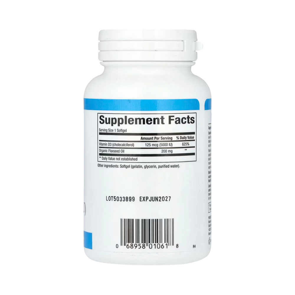 Natural Factors, Vitamin D3, 125 mcg (5,000 IU), 240 Softgels