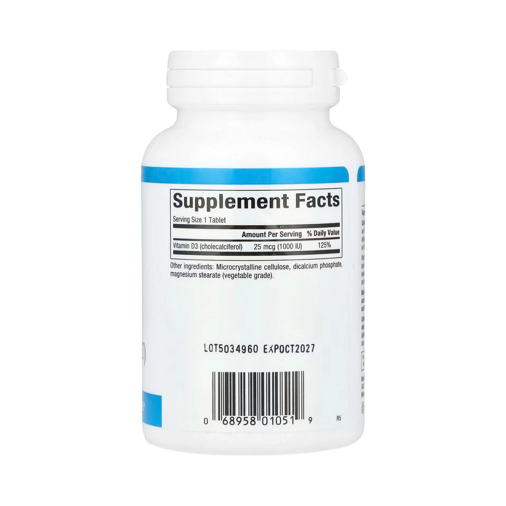 Natural Factors, Vitamin D3, 25 mcg (1,000 IU), 180 Tablets
