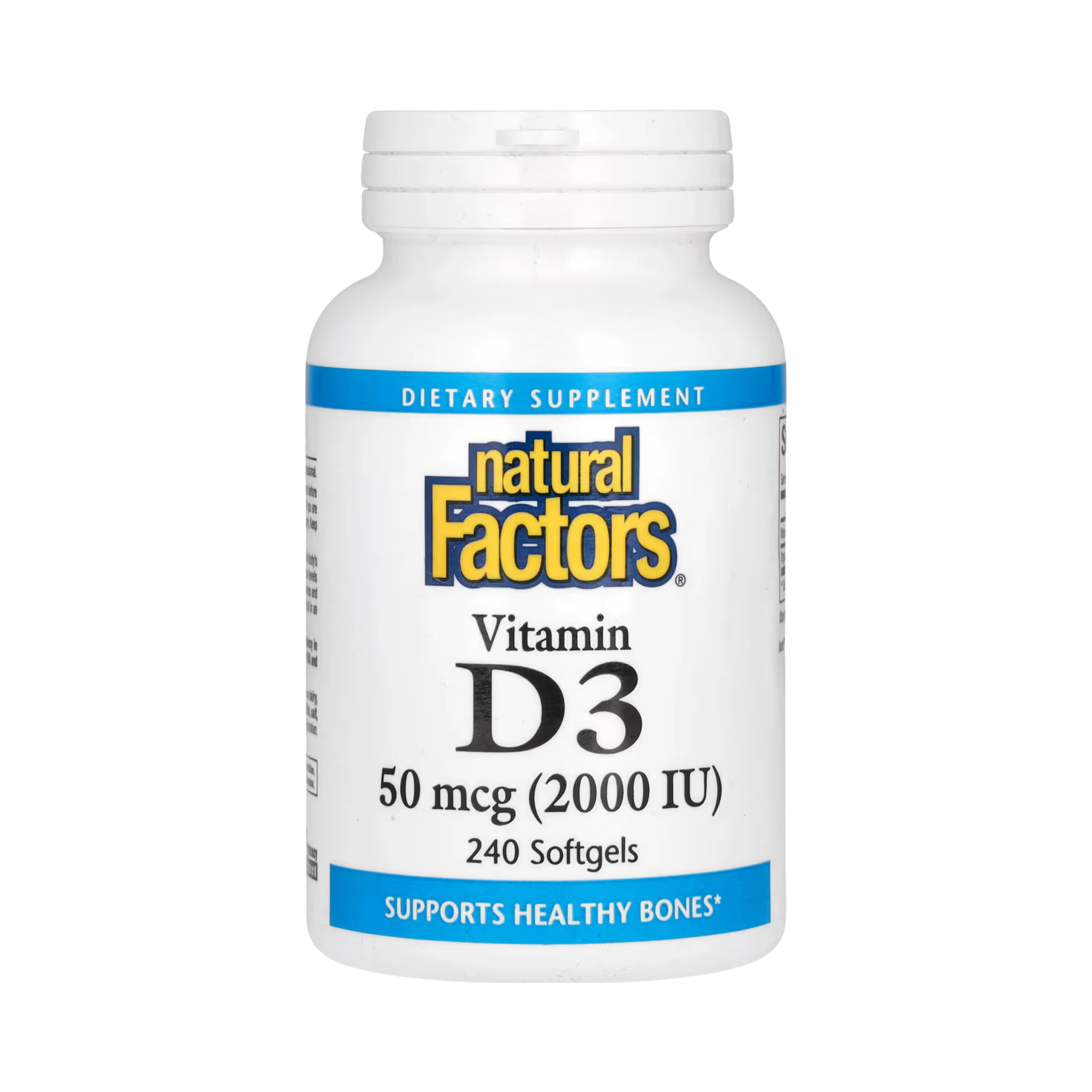 Natural Factors, Vitamin D3, 50 mcg (2,000 IU), 240 Softgels
