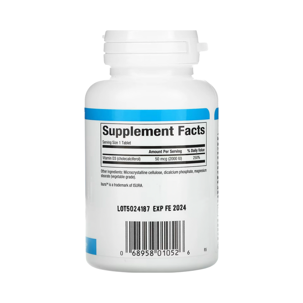 Natural Factors, Vitamin D3, 50 mcg (2,000 IU), 90 Tablets