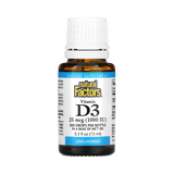 Natural Factors, Vitamin D3 Drops, Unflavored, 25 mcg (1,000 IU), 0.5 fl oz (15 ml)