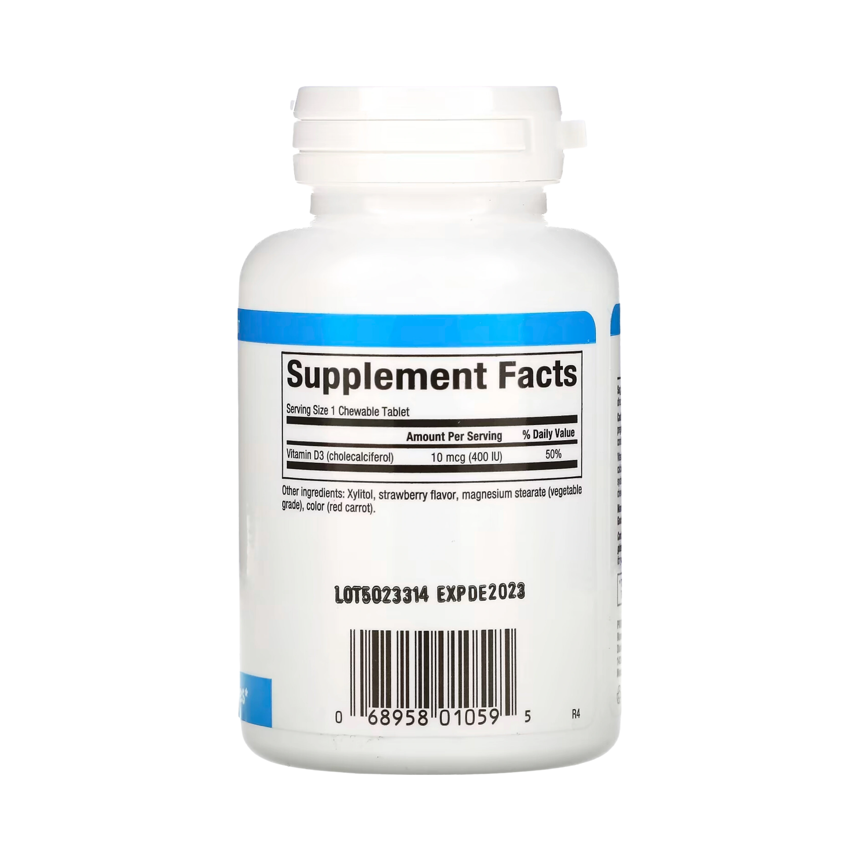 Natural Factors, Vitamin D3 for Kids, Strawberry, 10 mcg (400 IU), 100 Chewable Tablets