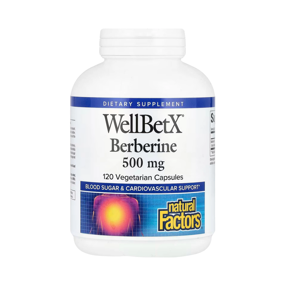 Natural Factors, WellBetX, Berberine, 500 Mg, 120 Vegetarian Capsules