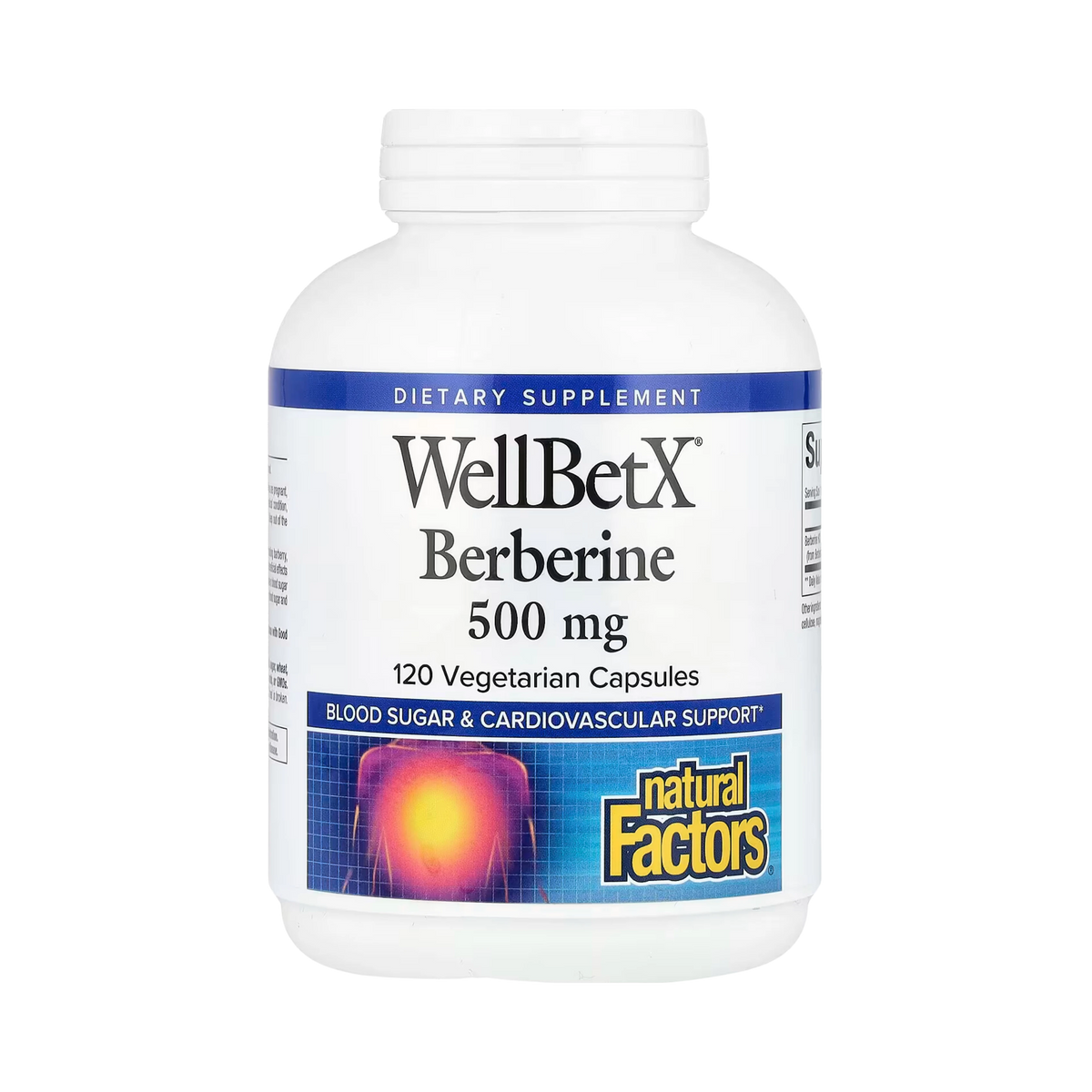 Natural Factors, WellBetX, Berberine, 500 Mg, 120 Vegetarian Capsules