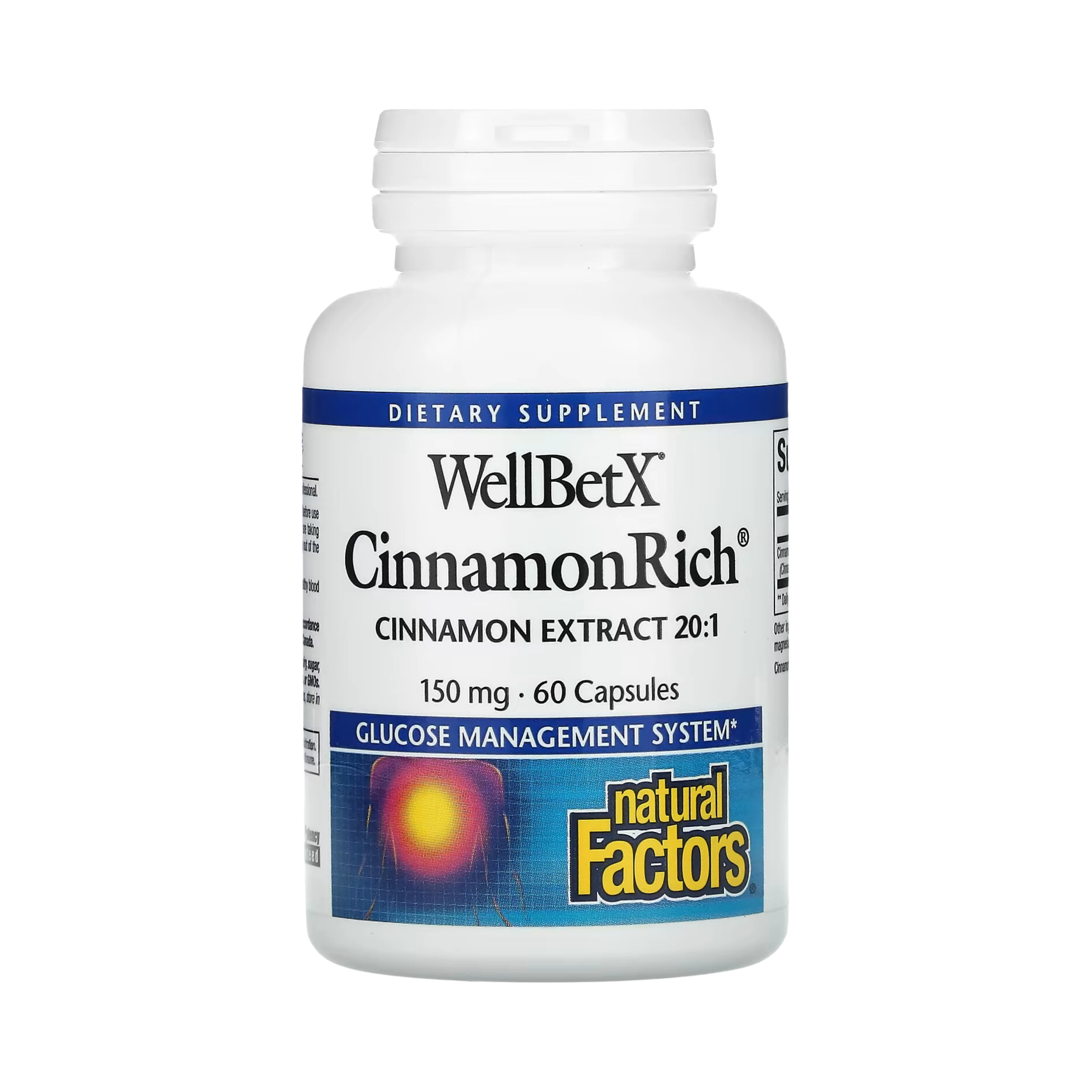 Natural Factors, WellBetX, CinnamonRich, 150 Mg, 60 Capsules