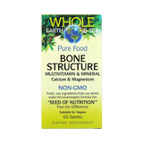 Natural Factors, Whole Earth & Sea, Bone Structure Multivitamin & Mineral, Calcium & Magnesium, 60 Tablets