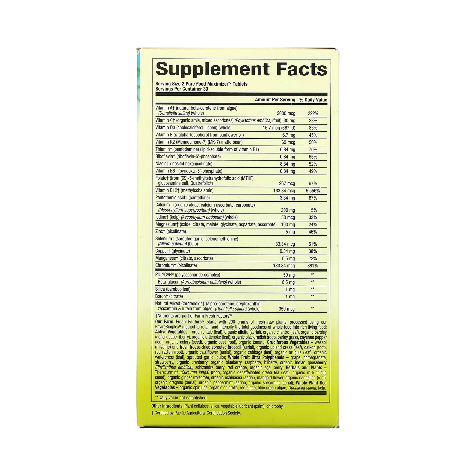 Natural Factors, Whole Earth & Sea, Bone Structure Multivitamin & Mineral, Calcium & Magnesium, 60 Tablets