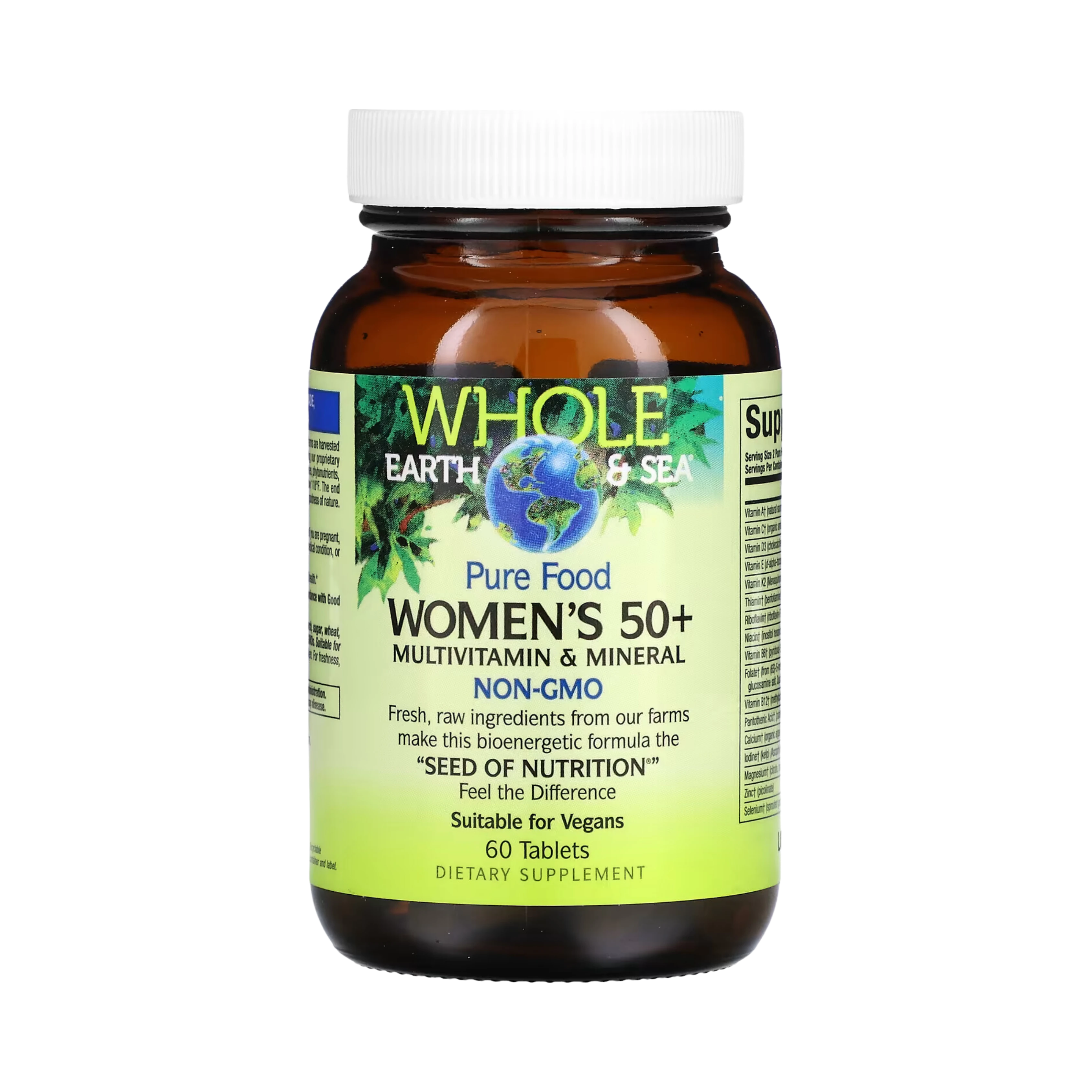 Natural Factors, Whole Earth & Sea, Women's 50+ Multivitamin & Mineral, 60 Tablets