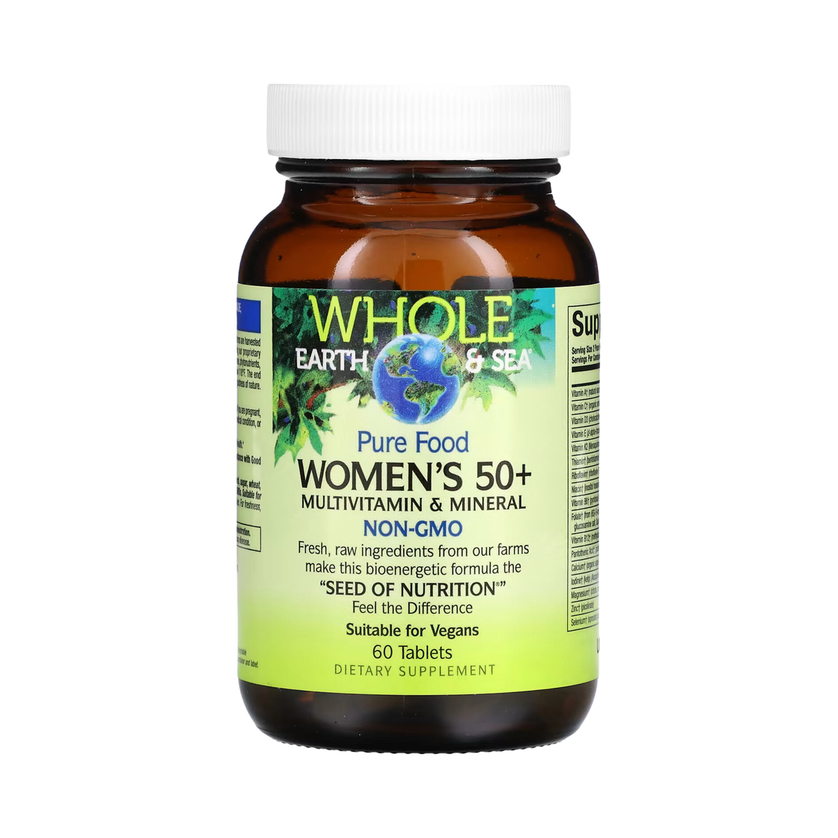 Natural Factors, Whole Earth & Sea, Women's 50+ Multivitamin & Mineral, 60 Tablets