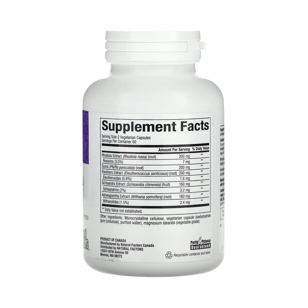 Natural Factors, WomenSense, AdrenaSense, Adrenal Formula, 120 Vegetarian Capsules