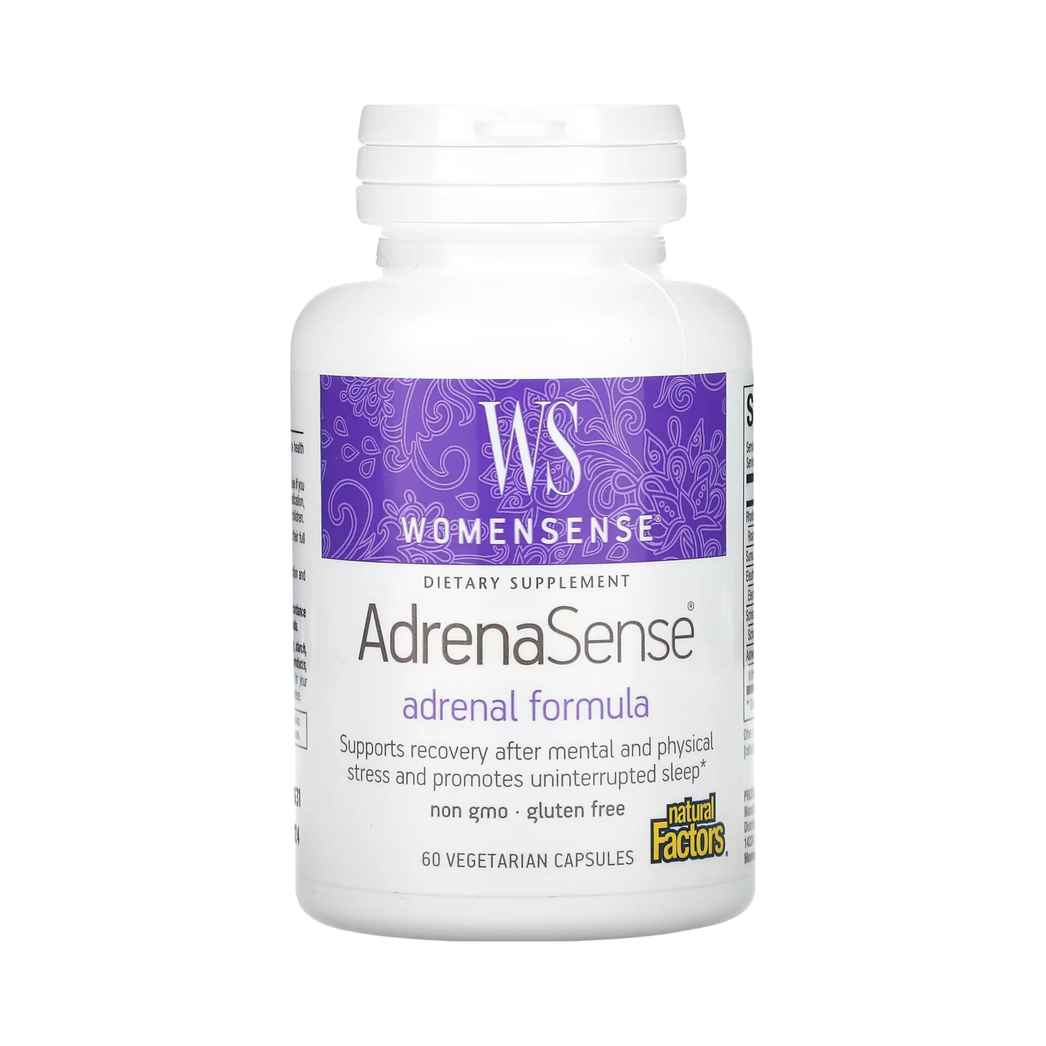 Natural Factors, Womensense, AdrenaSense, Adrenal Formula, 60 Vegetarian Capsules