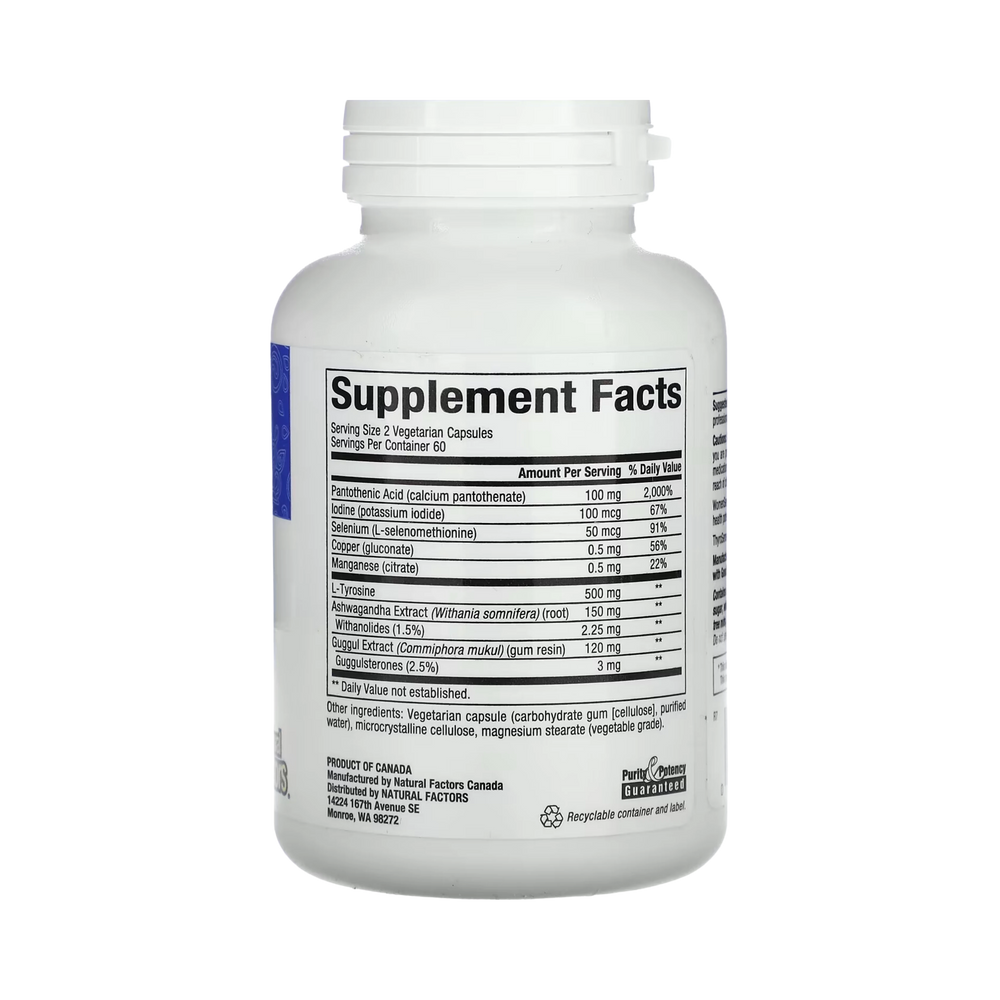 Natural Factors, WomenSense, ThyroSense, Thyroid Formula, 120 Vegetarian Capsules