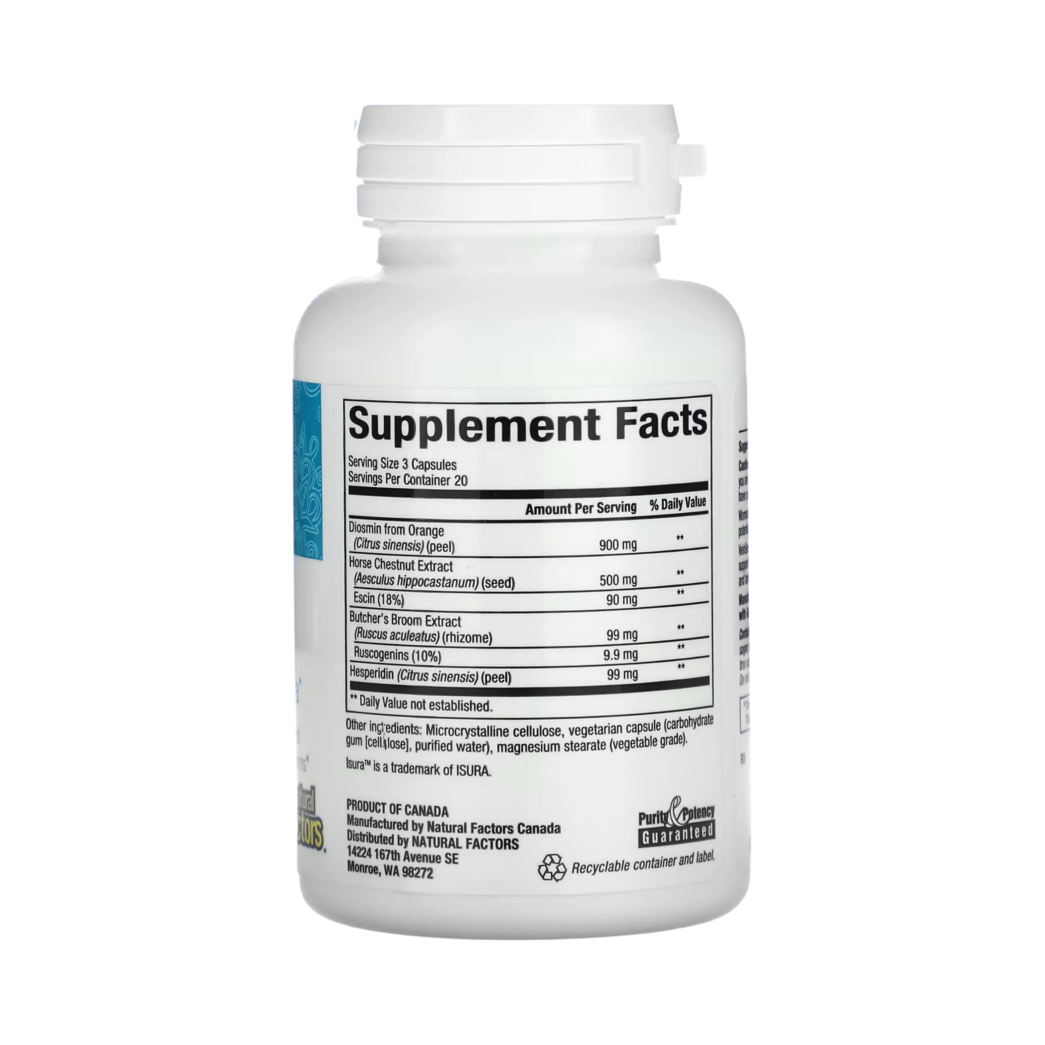 Natural Factors, WomenSense, VeinSense, 60 Vegetarian Capsules