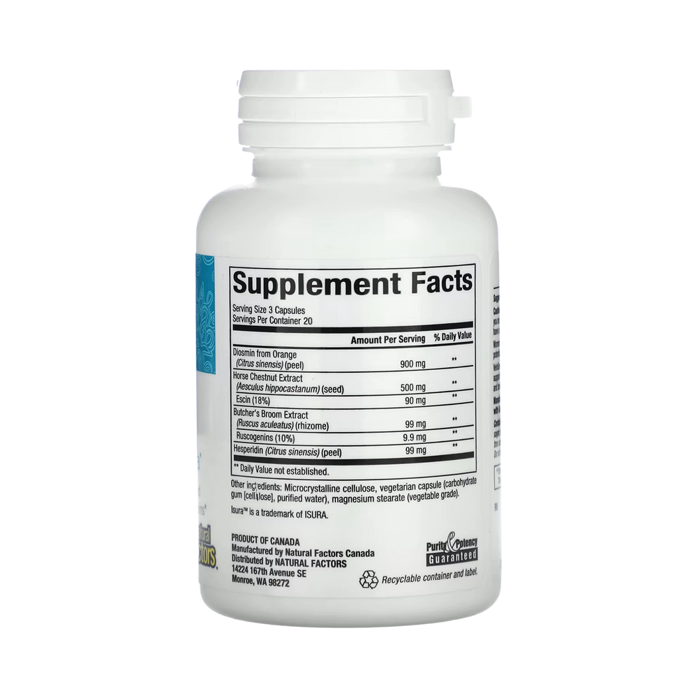 Natural Factors, WomenSense, VeinSense, 60 Vegetarian Capsules