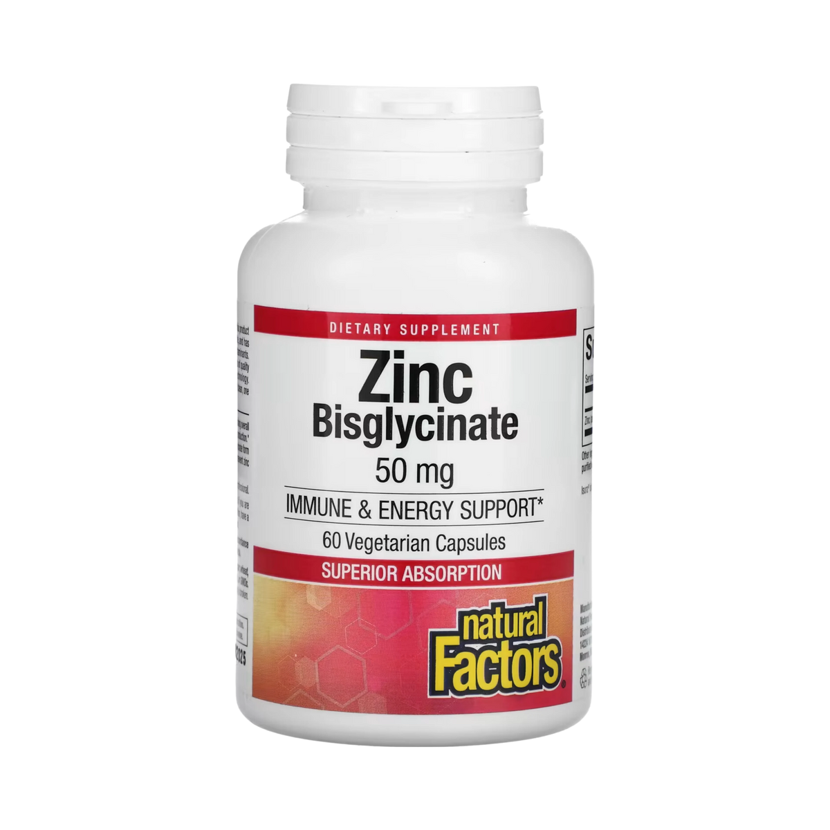 Natural Factors, Zinc Bisglycinate, 50 Mg, 60 Vegetarian Capsules