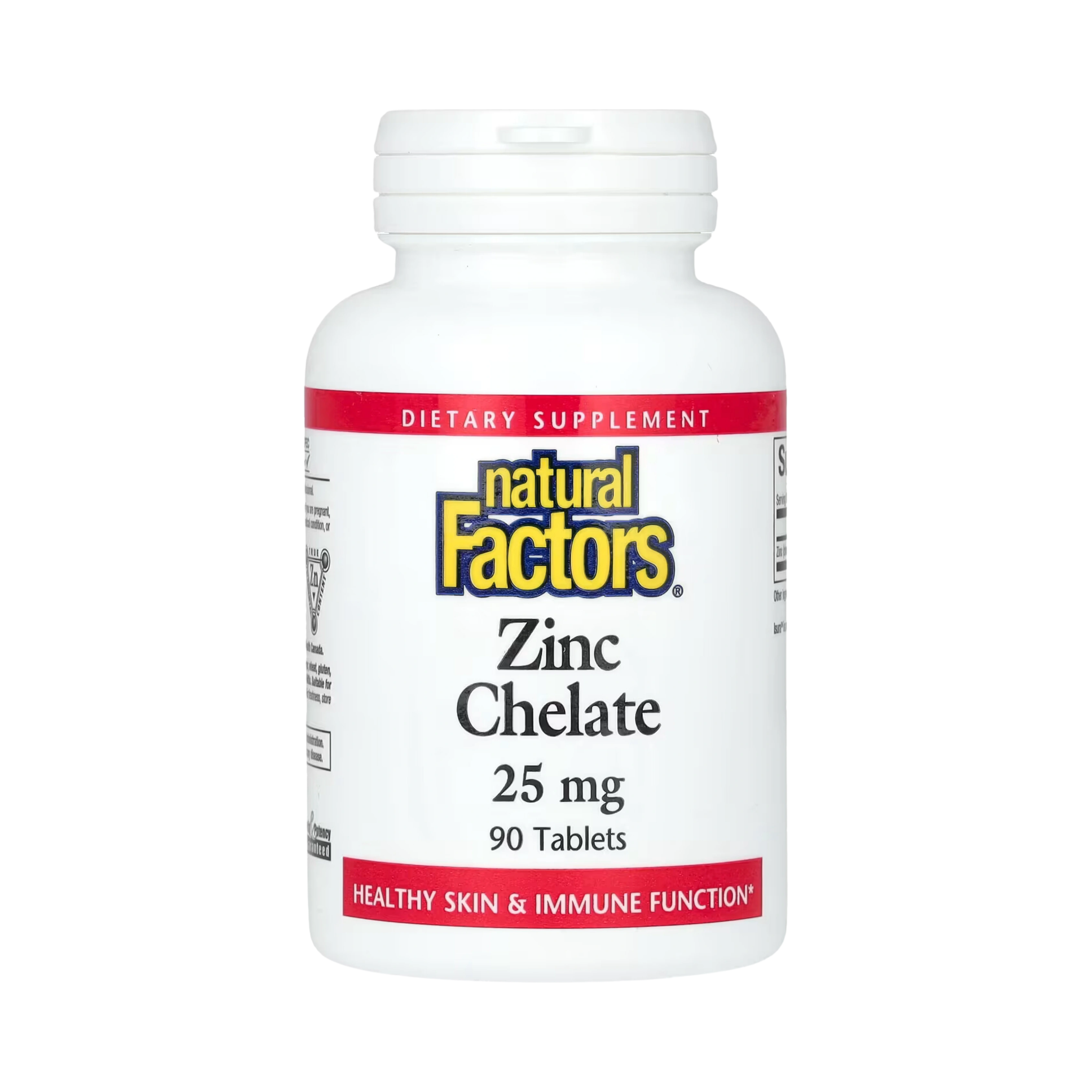 Natural Factors, Zinc Chelate, 25 Mg, 90 Tablets