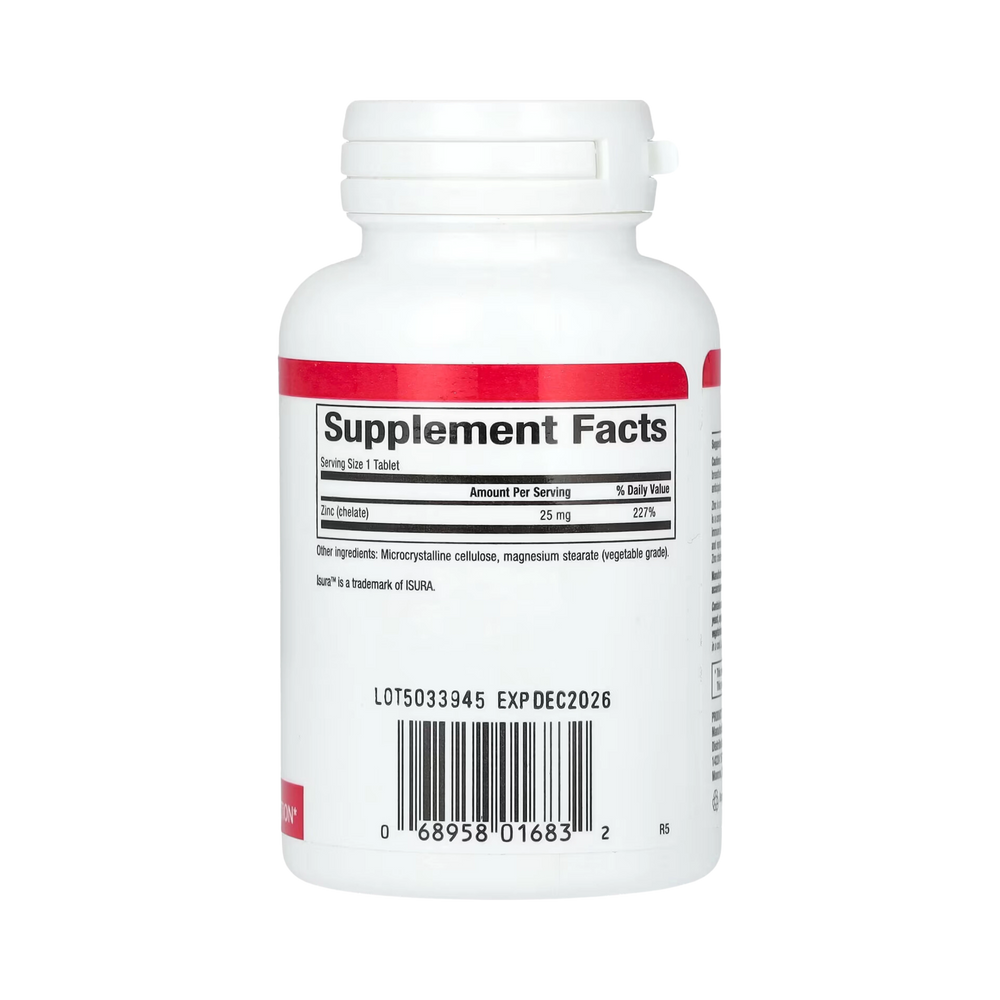 Natural Factors, Zinc Chelate, 25 Mg, 90 Tablets