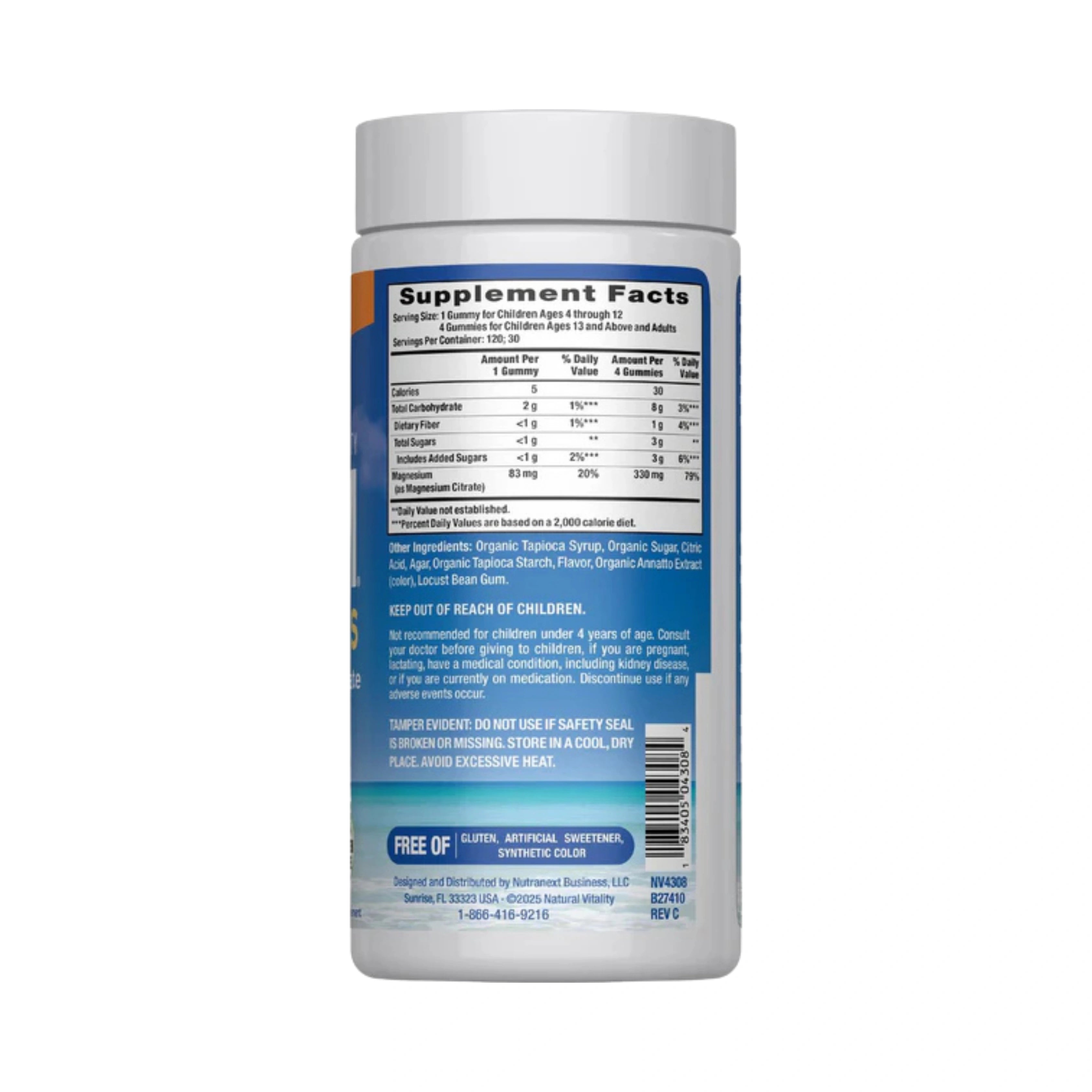 Natural Vitality, CALM, Magnesium Citrate, Orange, 120 Gummies