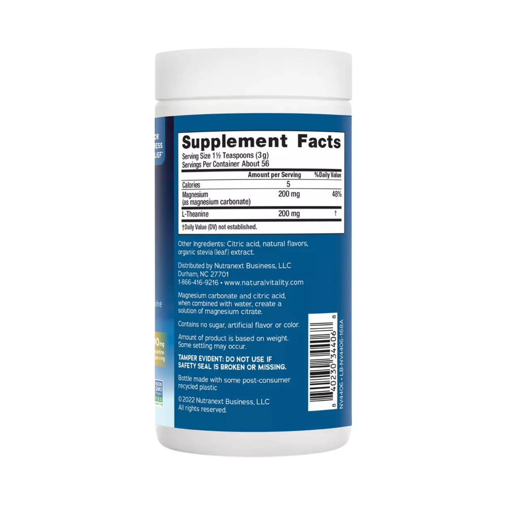 Natural Vitality, CALM Mind, Magnesium Supplement with L-Theanine, Honey Vanilla, 200mg, 168g