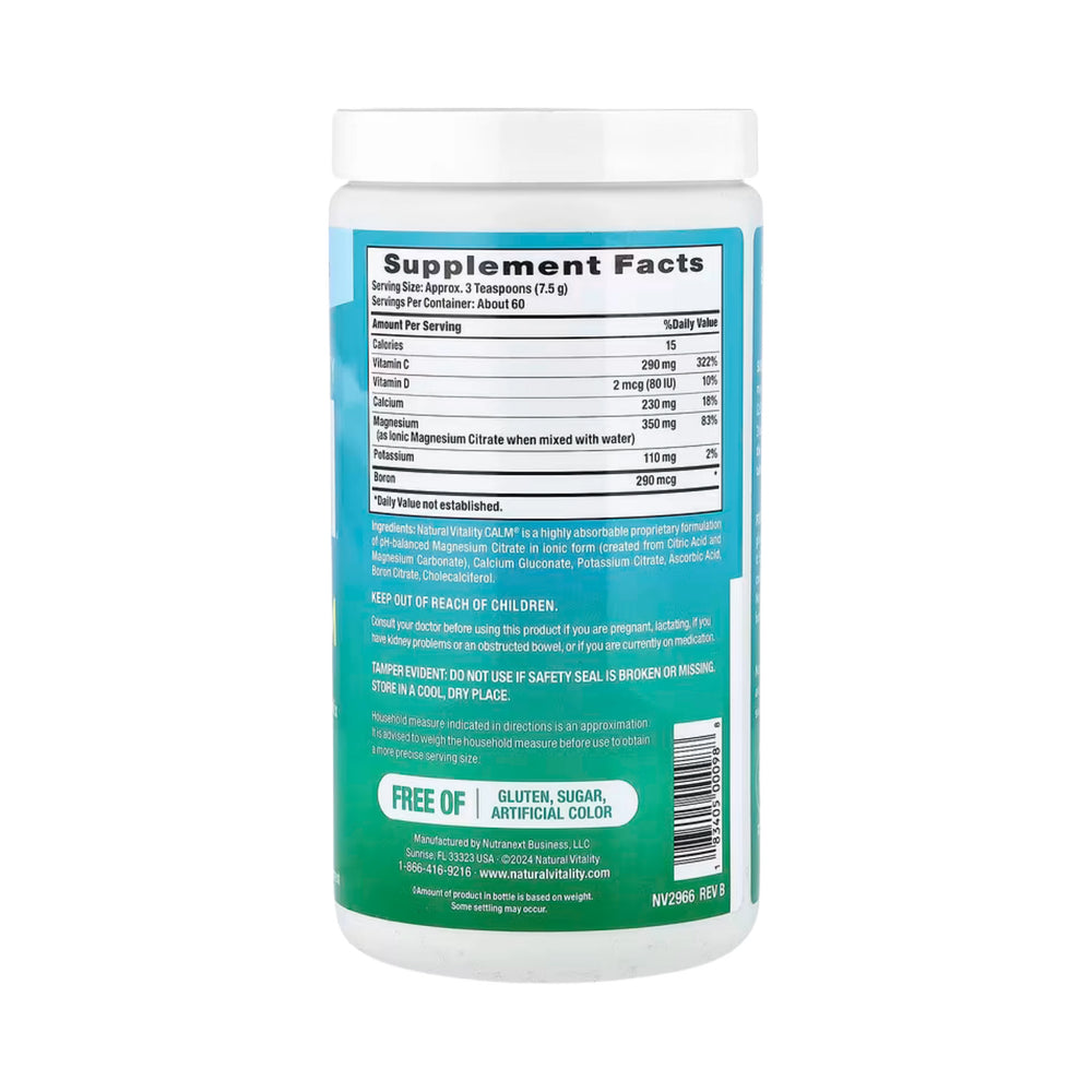Natural Vitality, CALM Plus Calcium, Magnesium-Calcium Drink Mix, Original Unflavored, 16 oz, 453 g