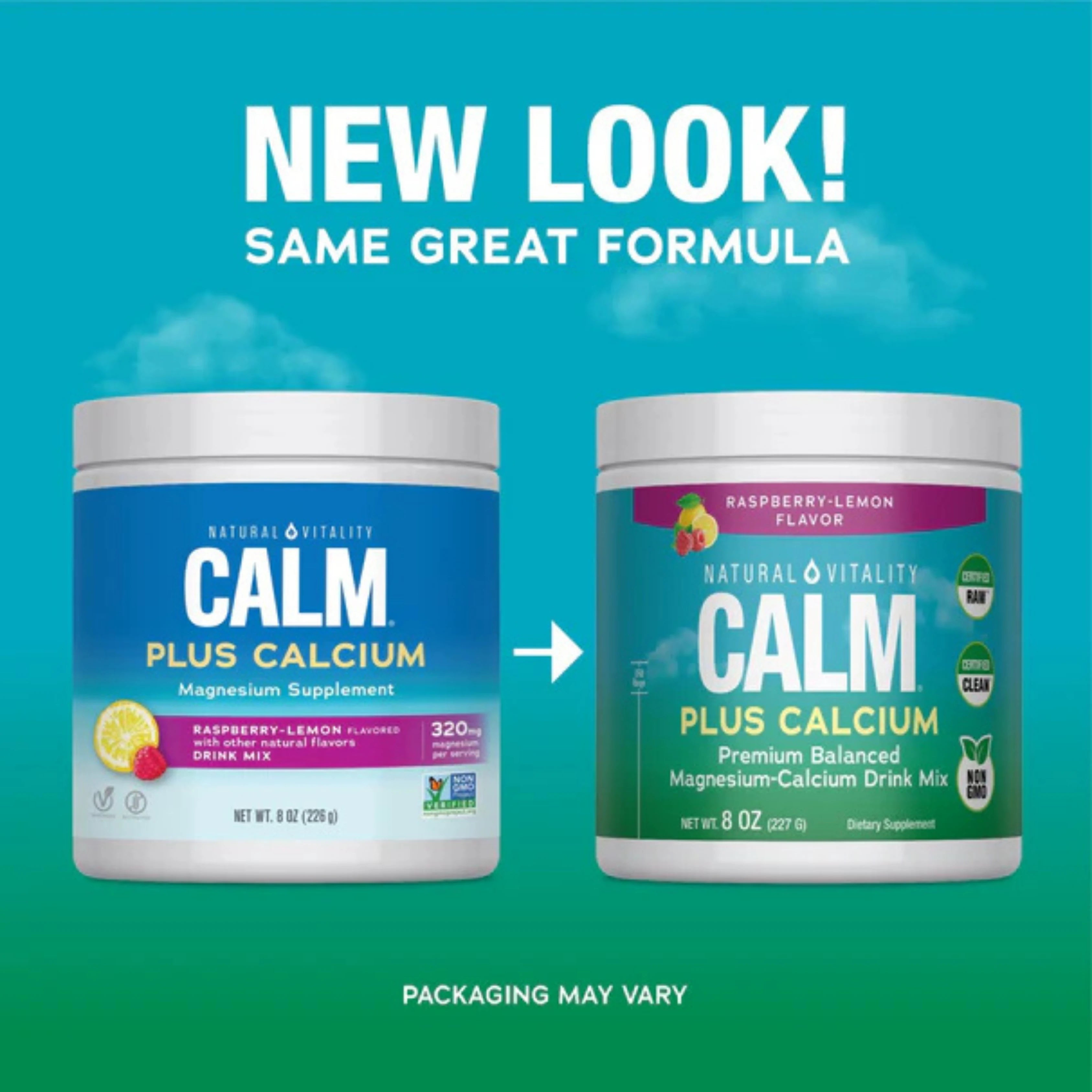 Natural Vitality, CALM, Plus Calcium, Raspberry-Lemon, 8 oz, 227 g