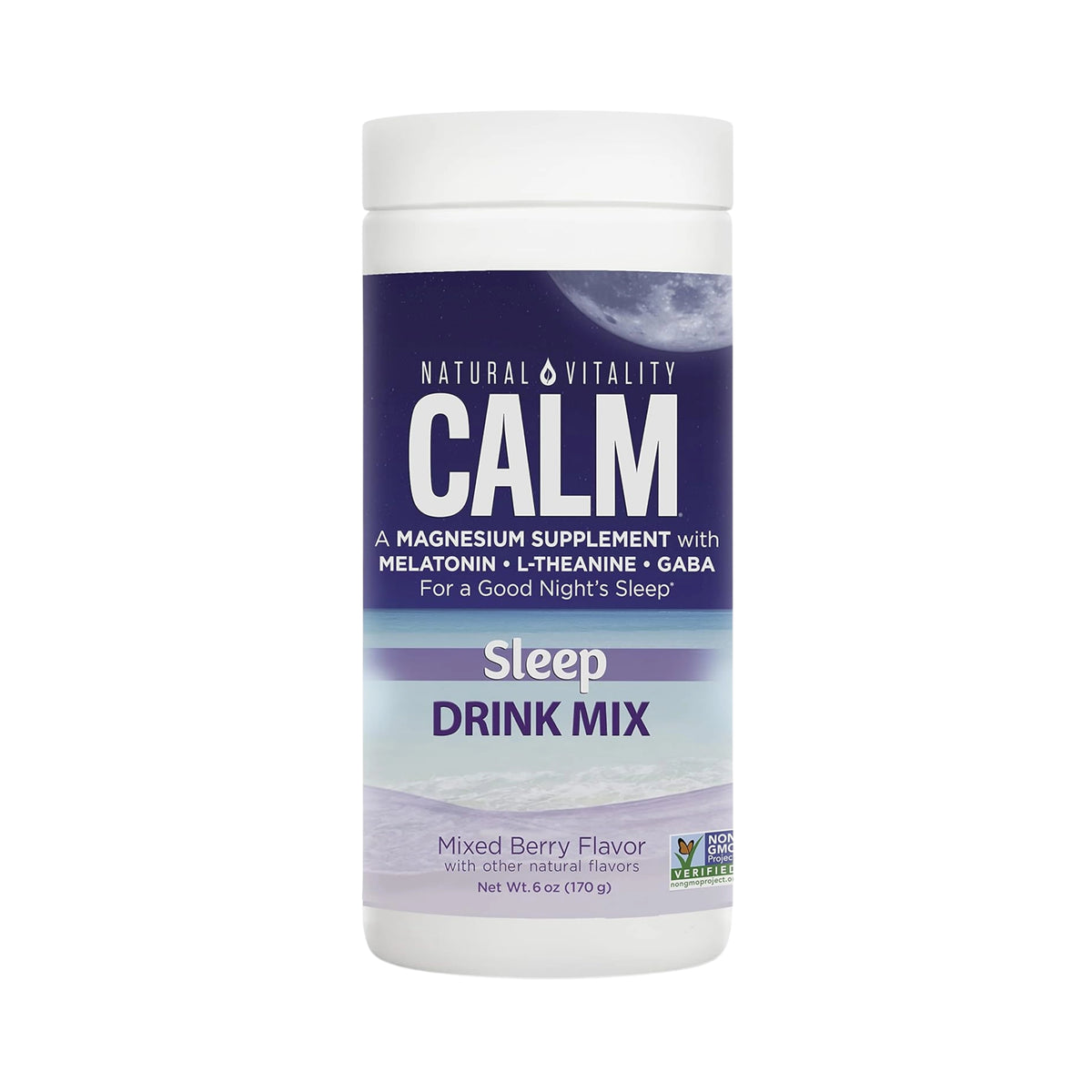 Natural Vitality, CALM Sleep, Magnesium Supplement Drink Mix, Mixed Berry, 6 oz, 170 g
