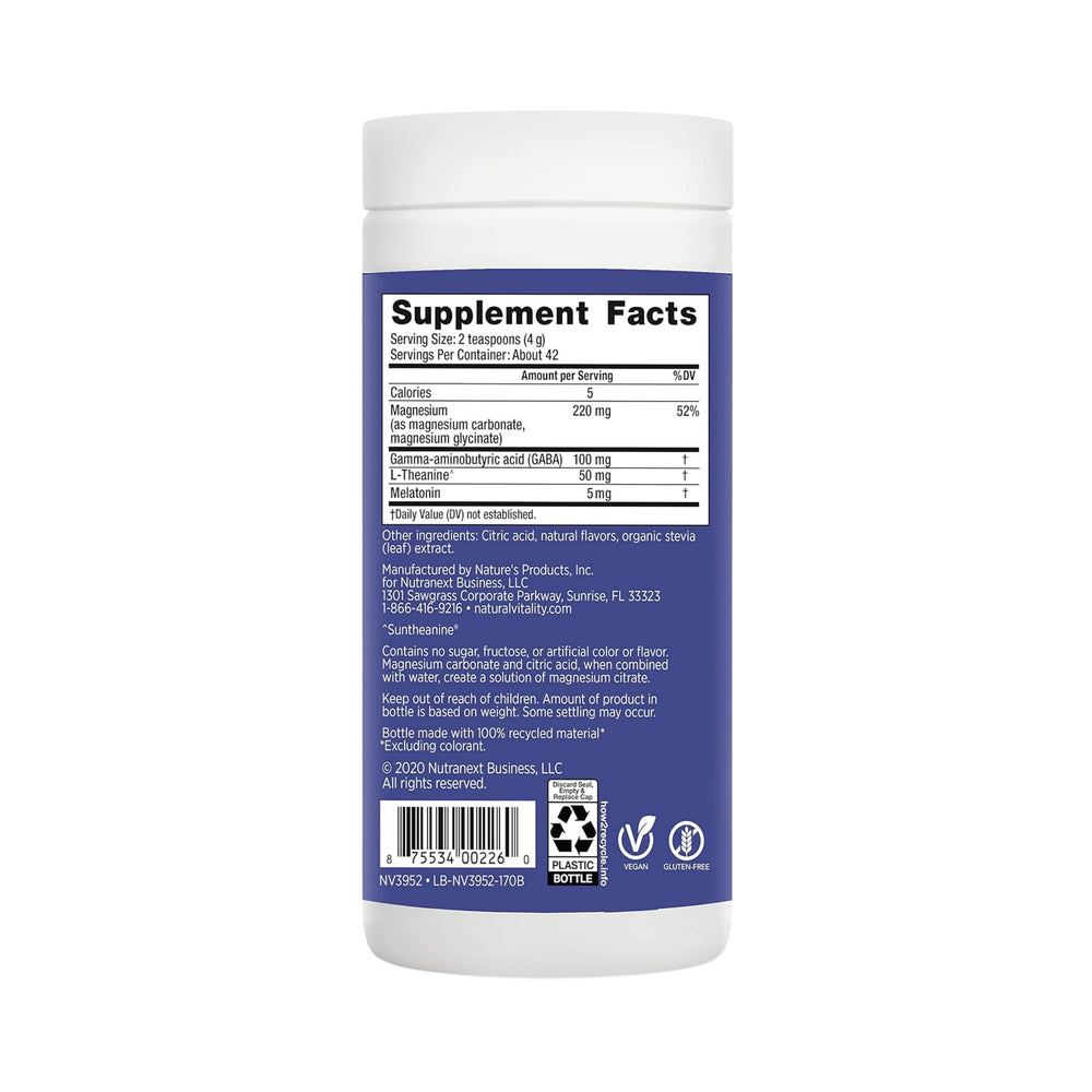 Natural Vitality, CALM Sleep, Magnesium Supplement Drink Mix, Mixed Berry, 6 oz, 170 g