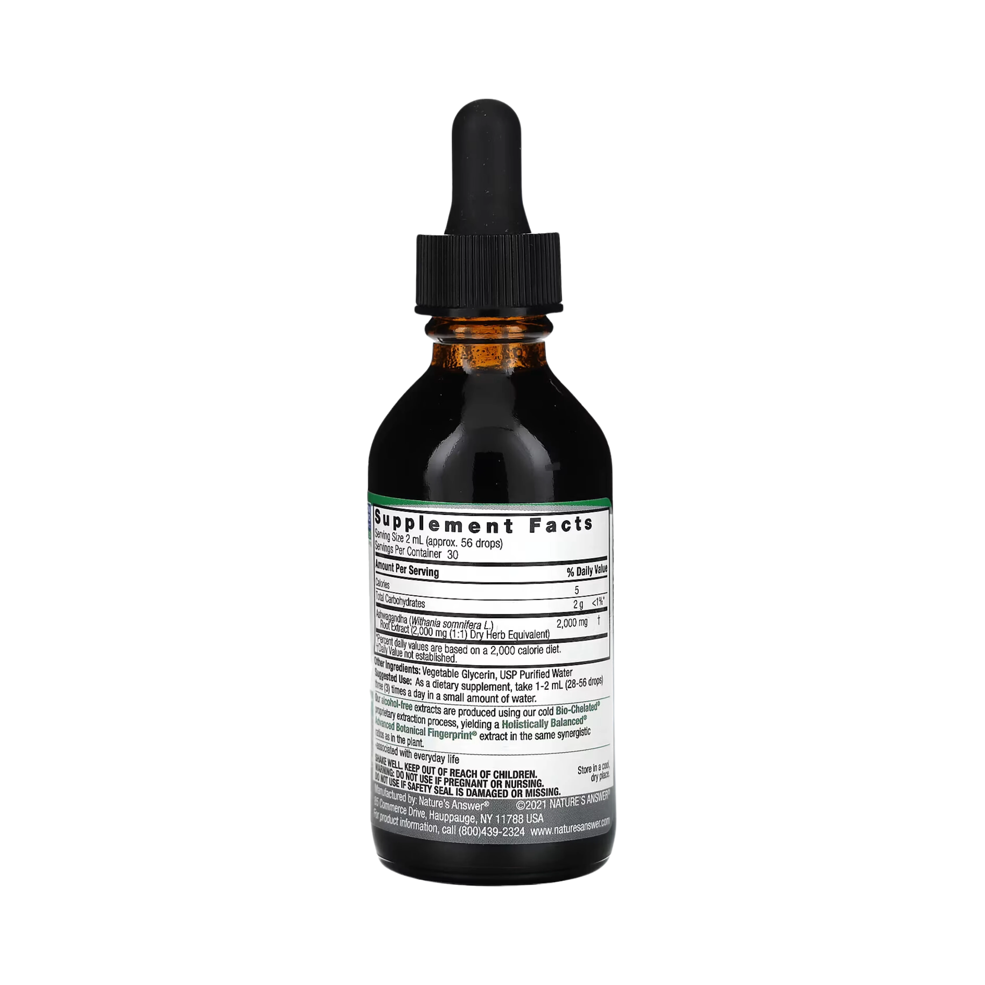 Nature’s Answer -  Ashwaganda Alcohol Free, 2 Oz