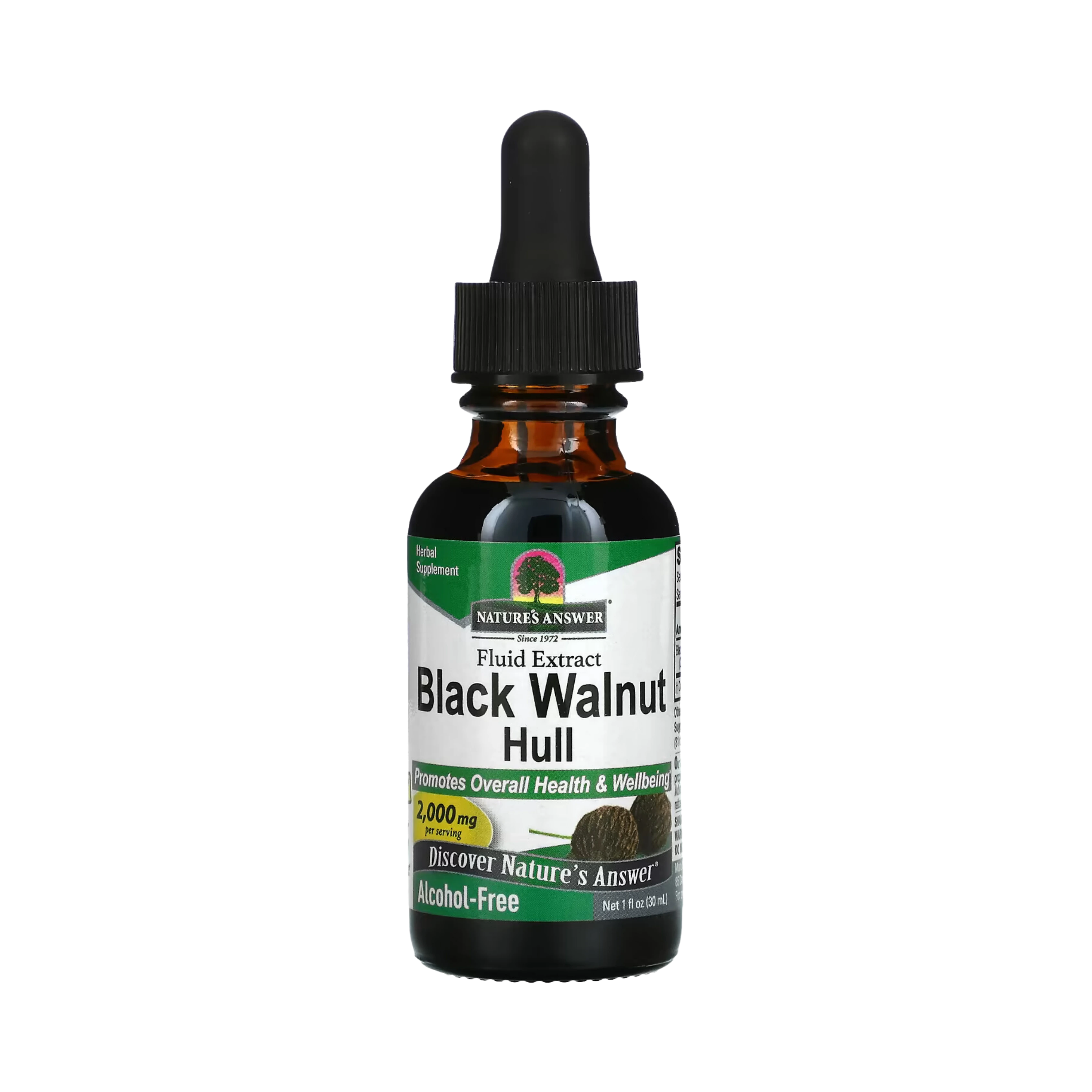 Nature’s Answer - Black Walnut Hull, Fluid Extract, Alcohol-Free, 2,000 mg, 1 fl oz