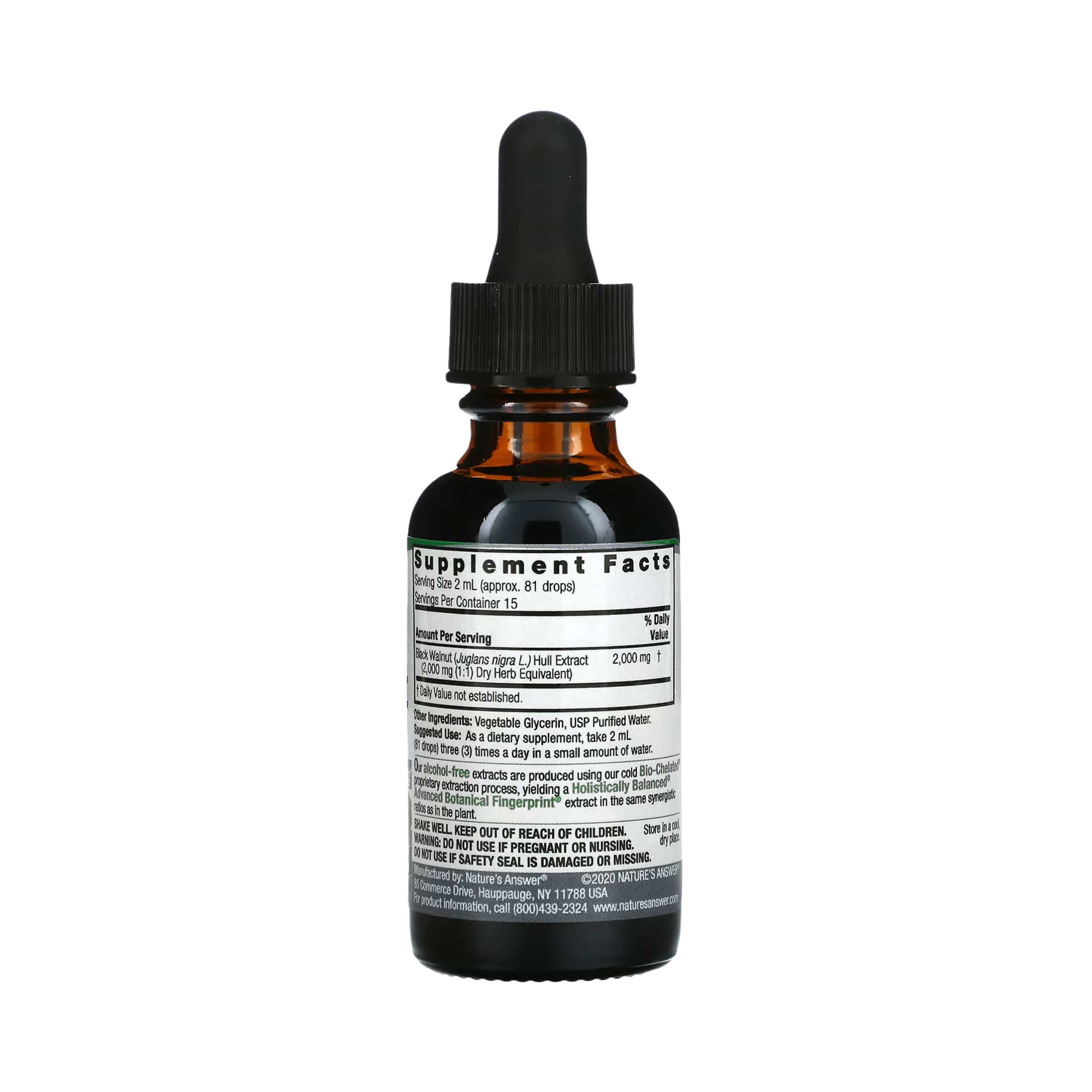 Nature’s Answer - Black Walnut Hull, Fluid Extract, Alcohol-Free, 2,000 mg, 1 fl oz