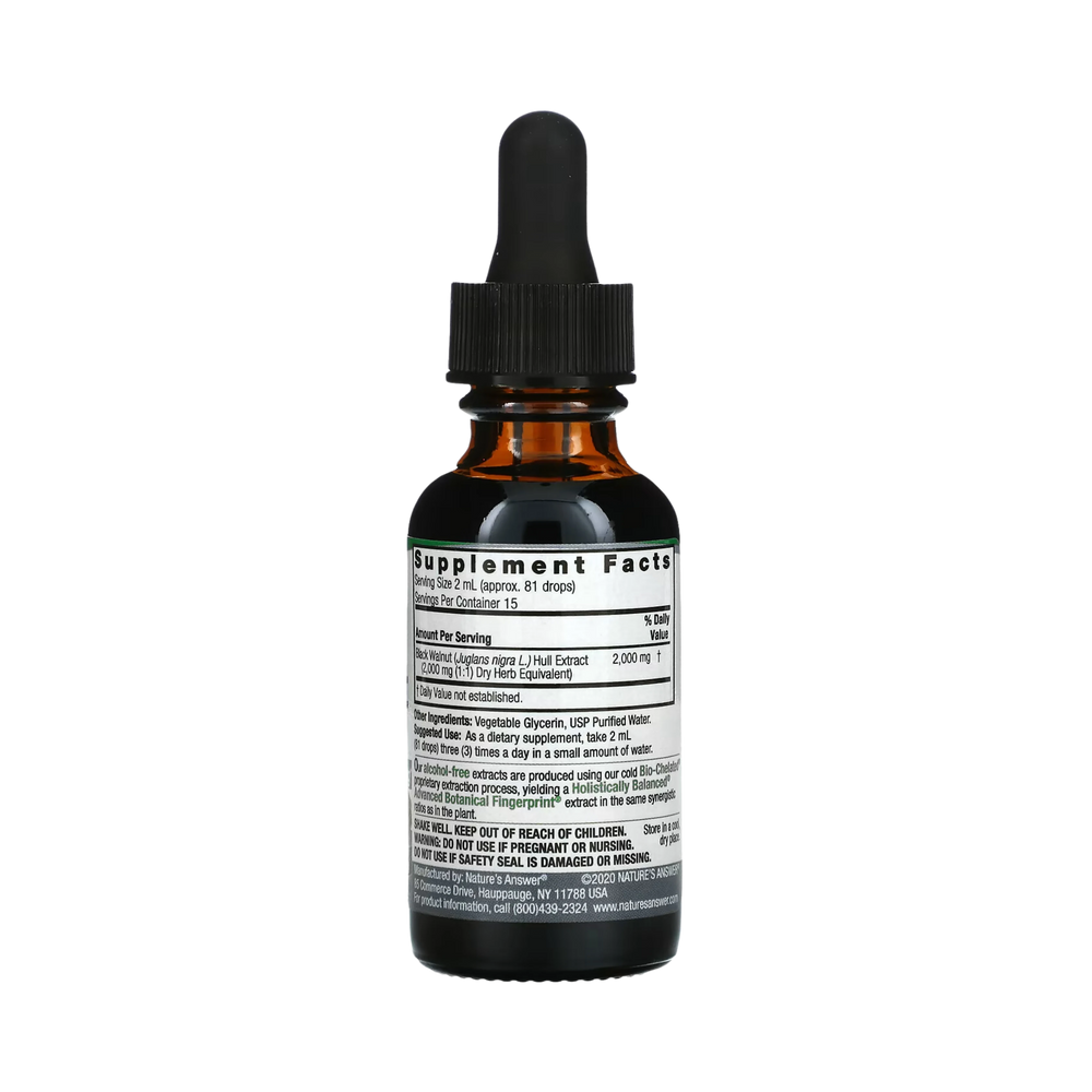 Nature’s Answer - Black Walnut Hull, Fluid Extract, Alcohol-Free, 2,000 mg, 1 fl oz