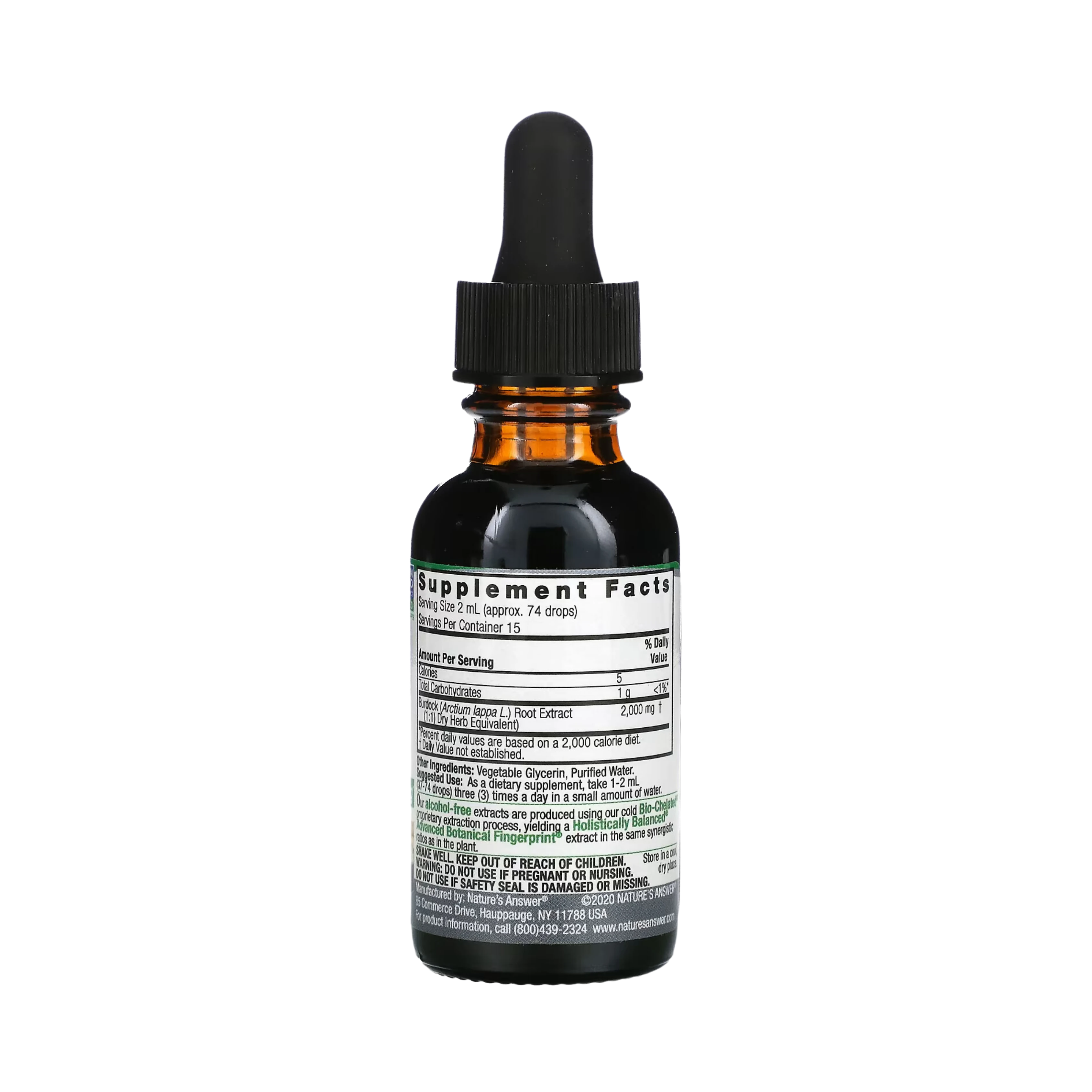 Nature’s Answer - Burdock Root Alcohol Free Extract, 1 Oz