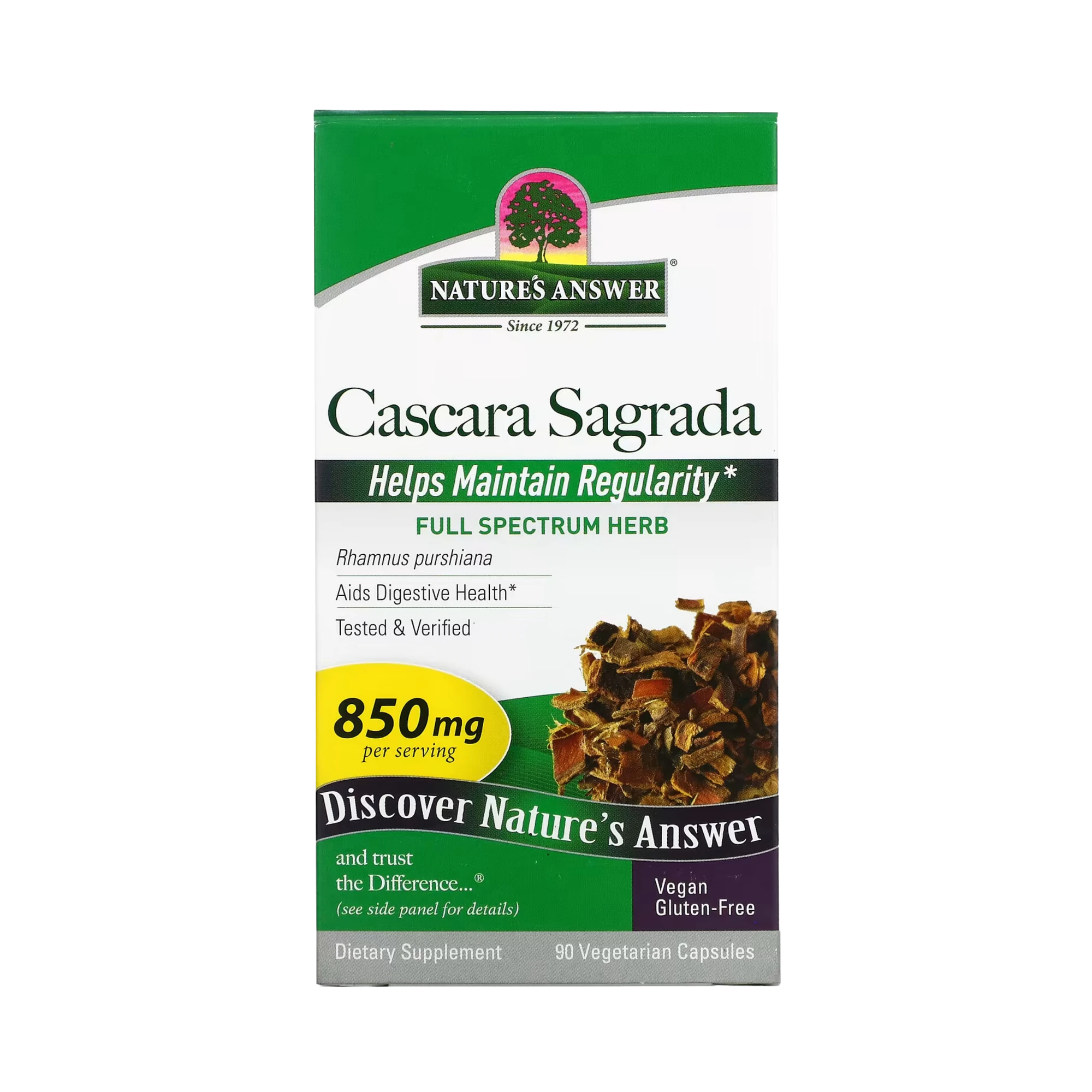 Nature’s Answer - Cascara Sagrada Bark, 90 Capsules
