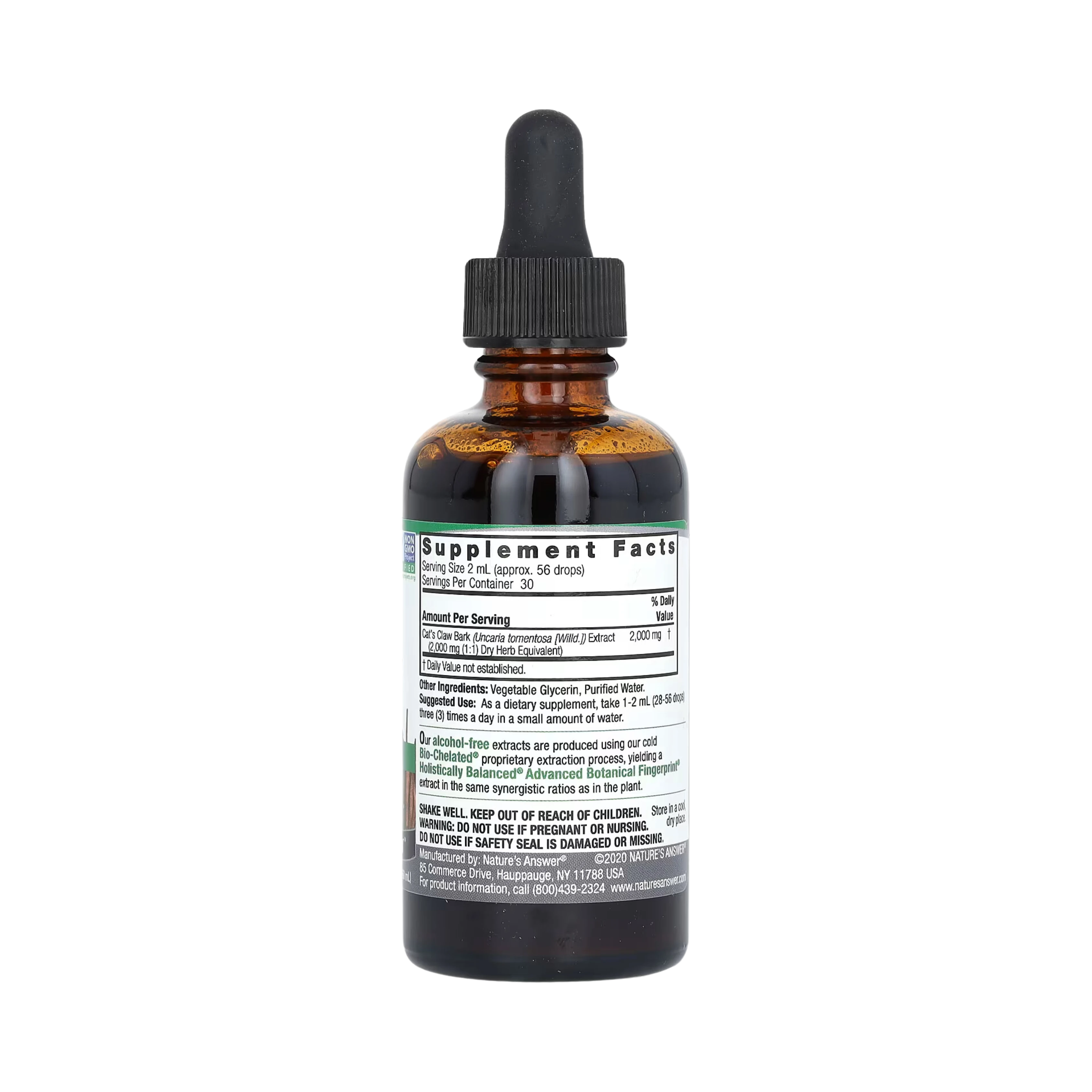 Nature's Answer - Cat's Claw Extract, No Alcohol, 2 OZ