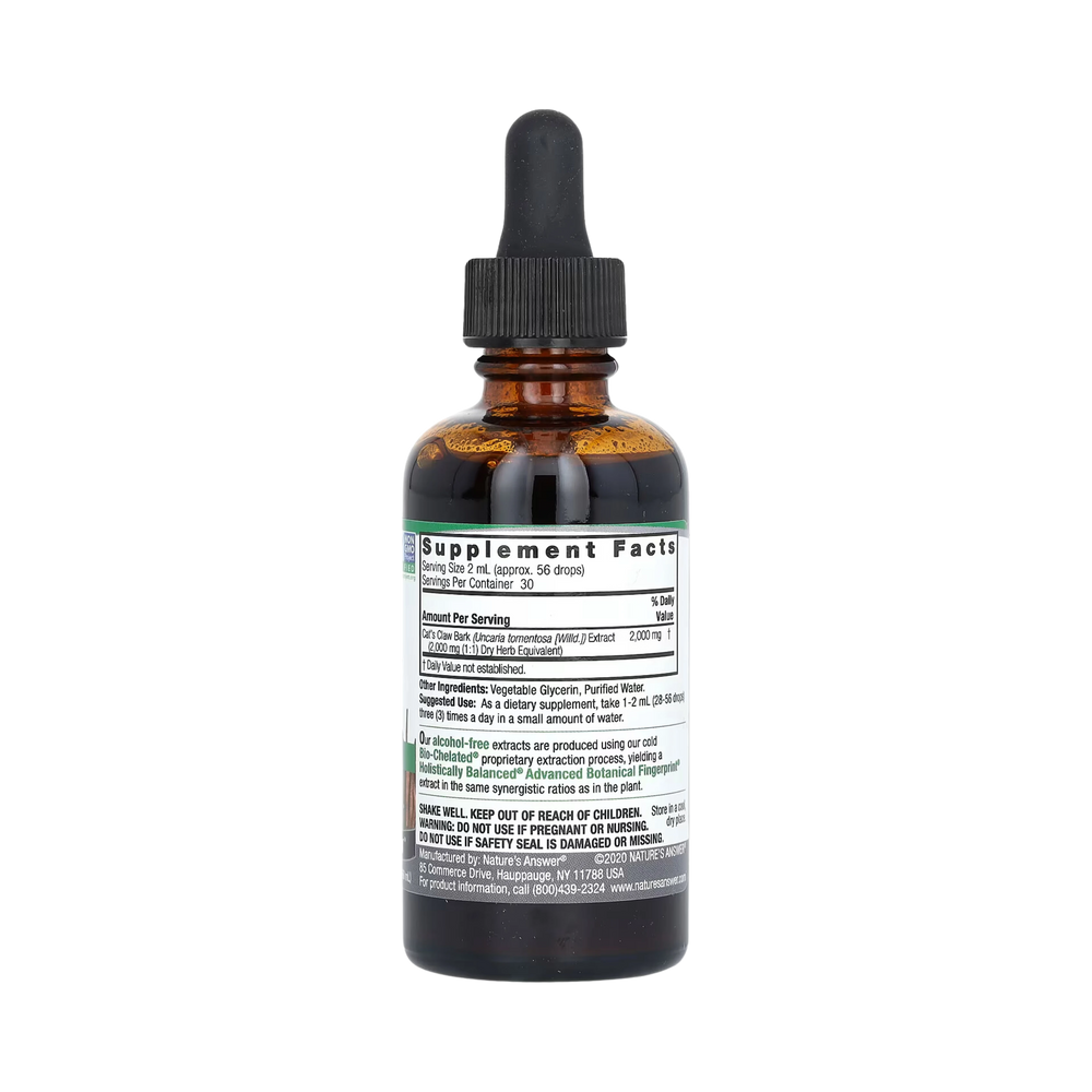 Nature's Answer - Cat's Claw Extract, No Alcohol, 2 OZ