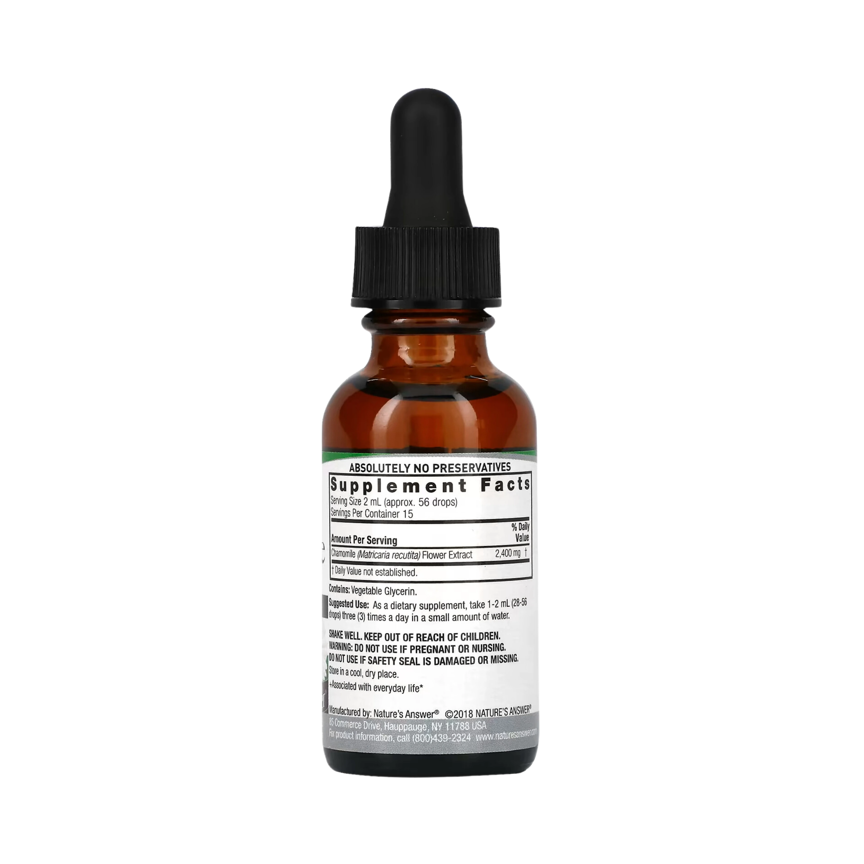 Nature’s Answer - Chamomile Flowers Alcohol Free Extract, 1 Oz