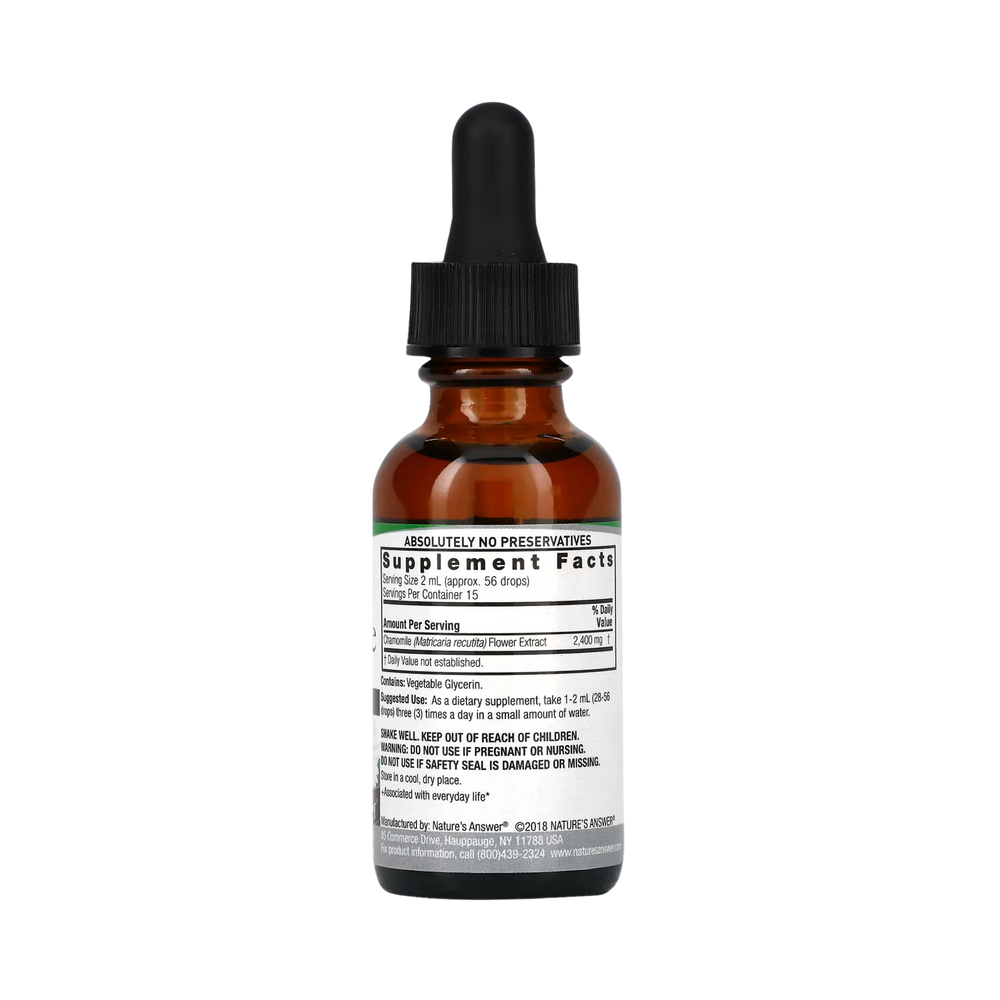 Nature’s Answer - Chamomile Flowers Alcohol Free Extract, 1 Oz