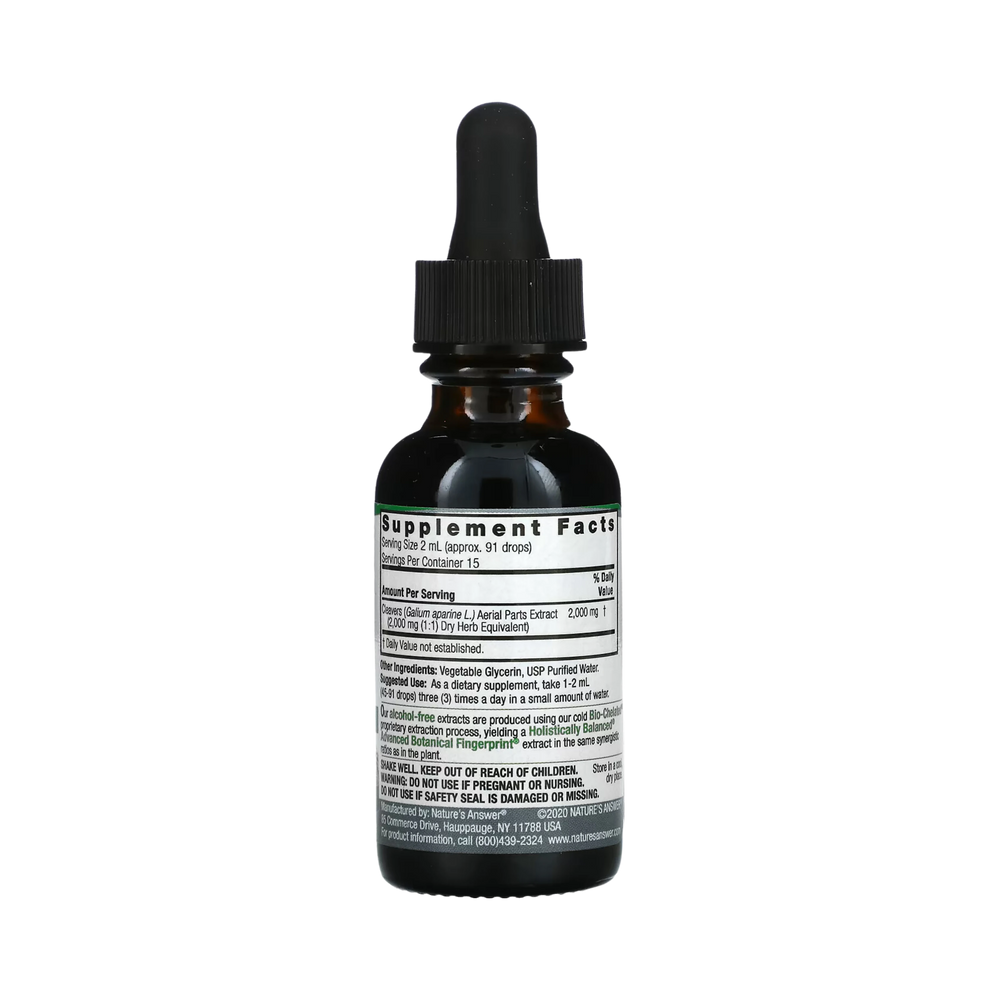 Nature’s Answer - Cleavers Aerial Parts Alcohol Free, 1 Oz