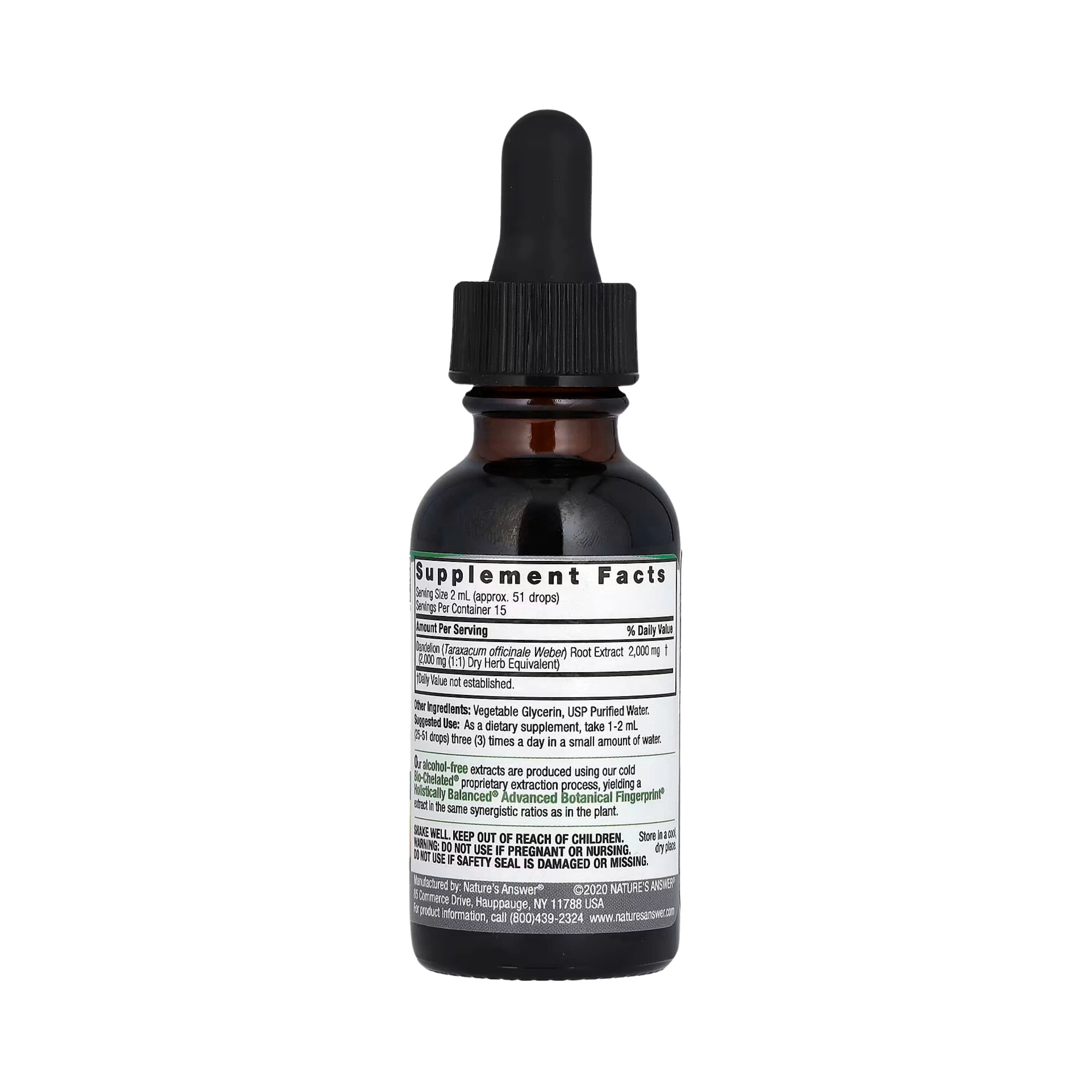 Nature's Answer - DANDELION ROOT 1OZ ALCOHOL FREE