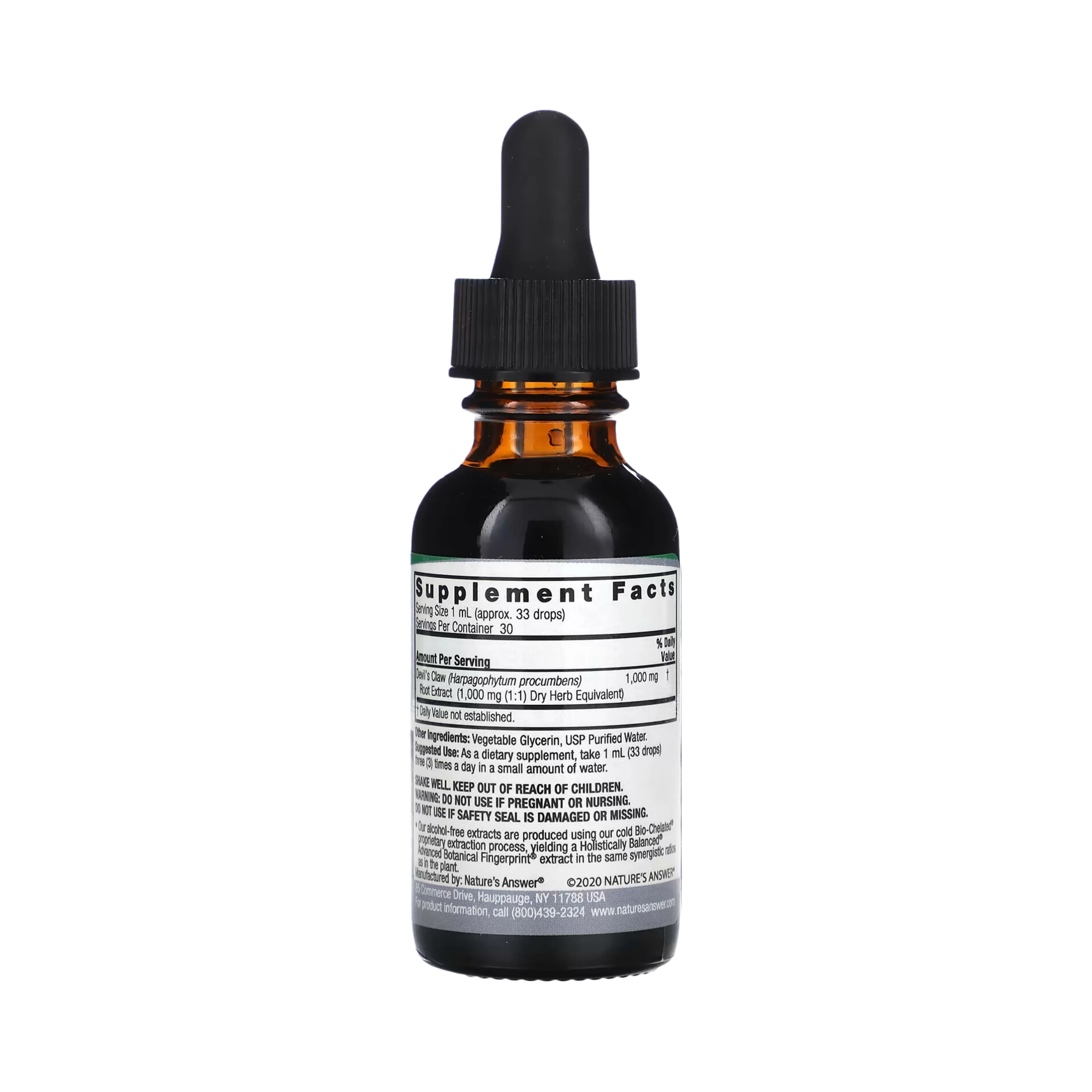 Nature’s Answer - Devil's Claw Alcohol Free Extract, 1 Oz