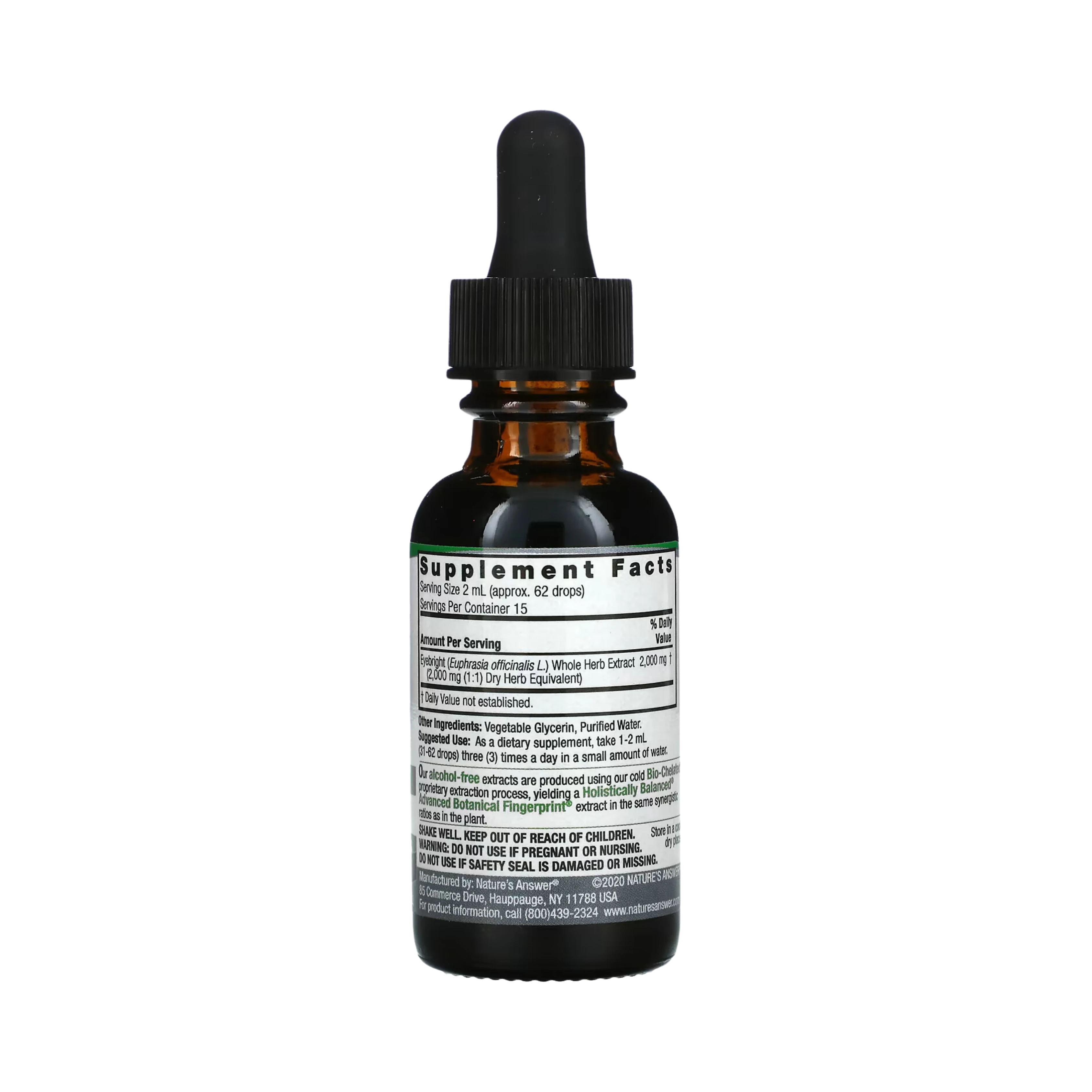 Nature’s Answer - Eyebright Alcohol Free Extract, 1 Oz