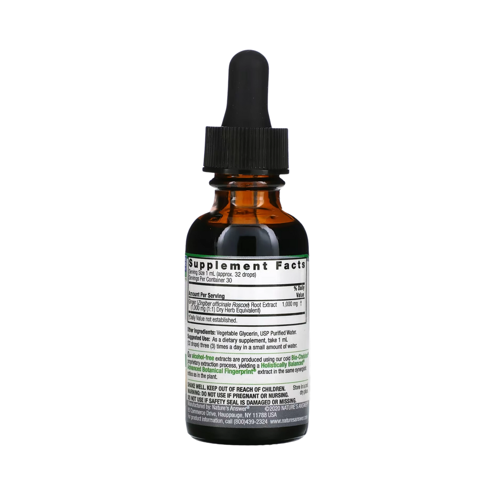 Nature’s Answer - Ginger Root Alcohol Free Extract, 1 Oz