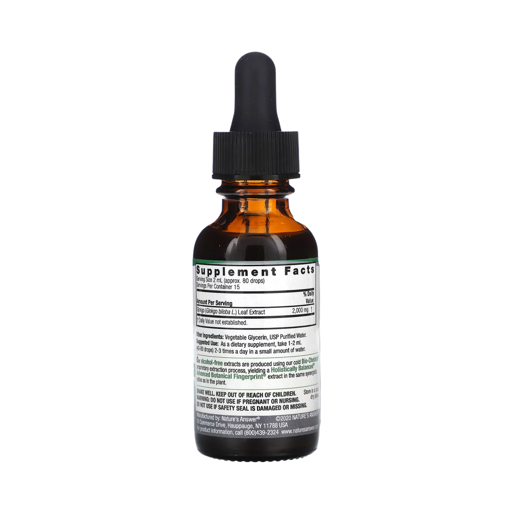 Nature’s Answer - Ginkgo Alcohol Free Extract, 1 Oz