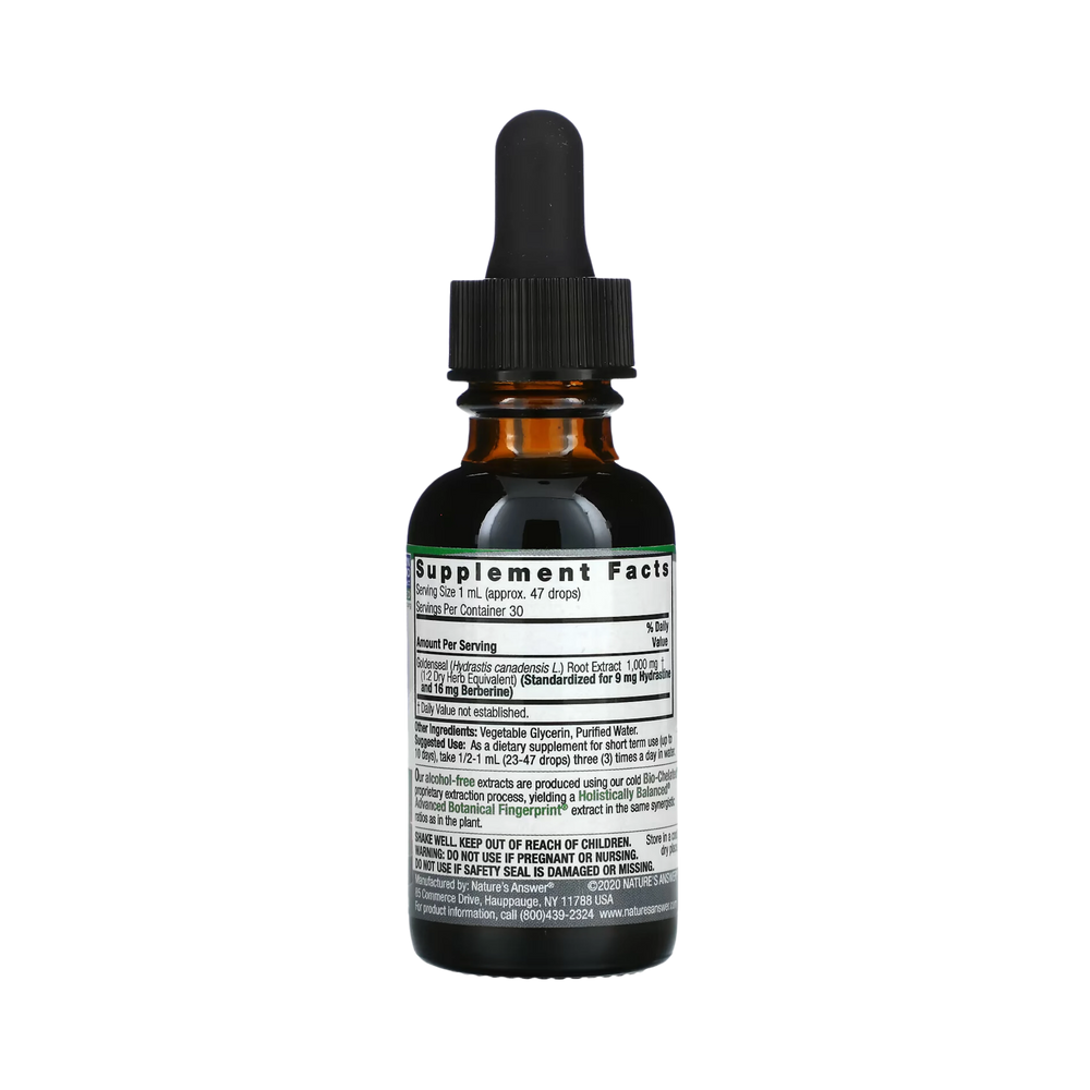 Nature’s Answer - Goldenseal Root Alcohol Free Extract, 1 Oz