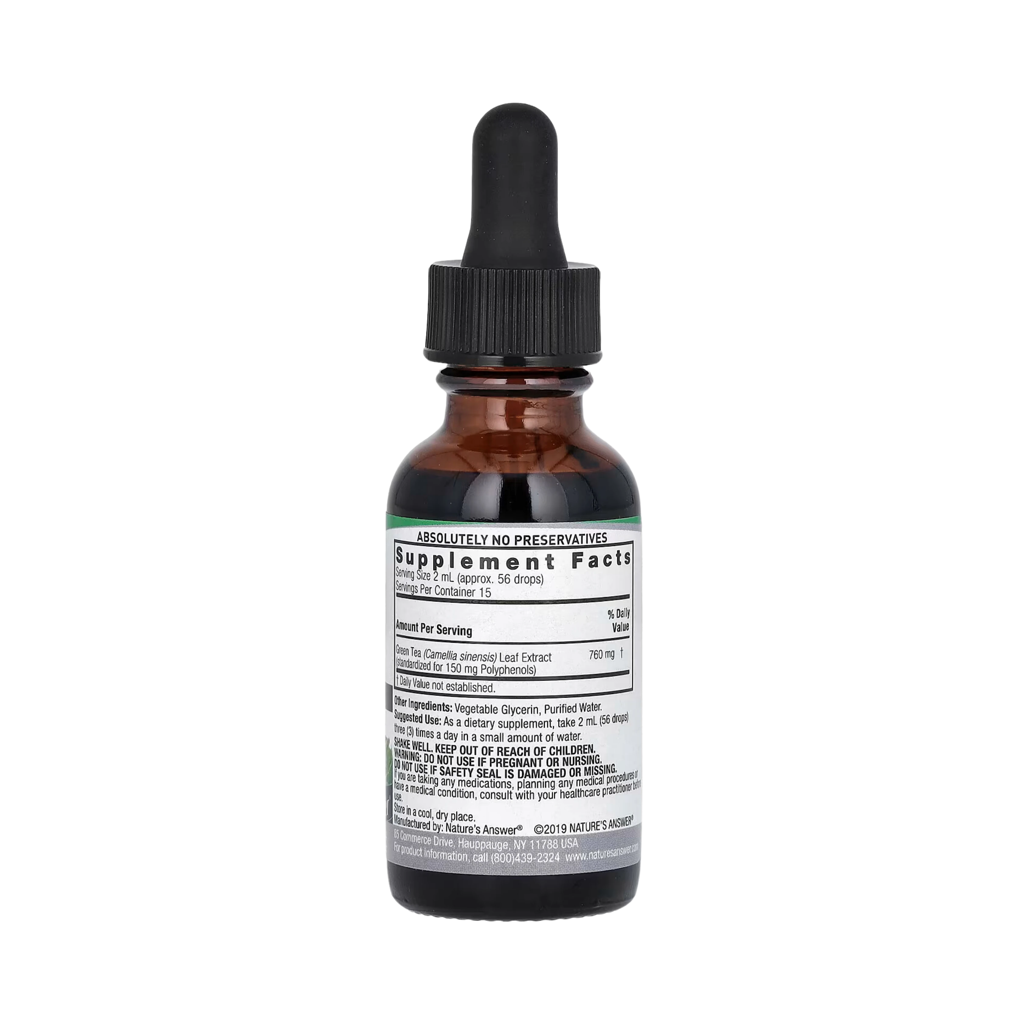 Nature’s Answer - Green Tea Extract, Alcohol Free, 1 Oz