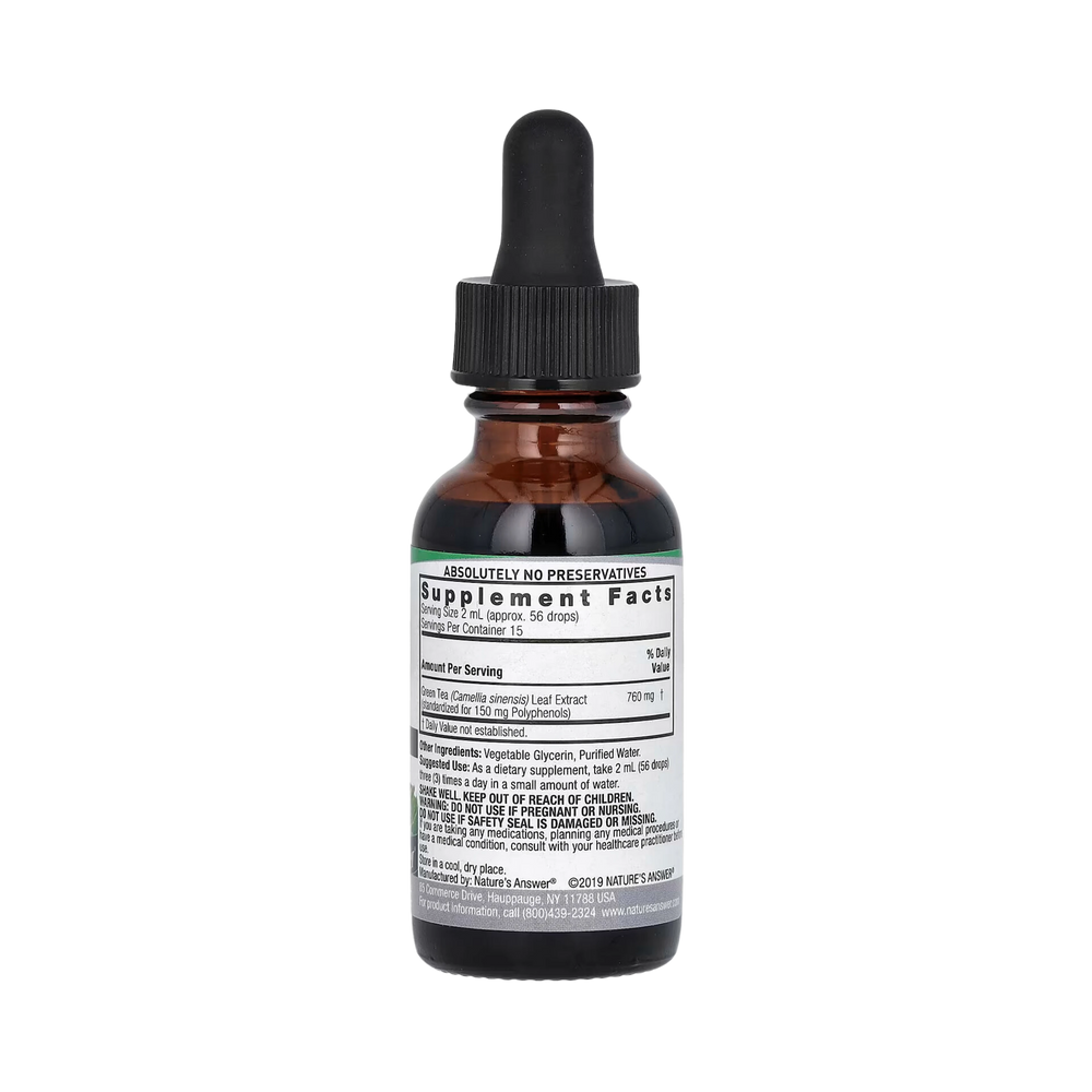 Nature’s Answer - Green Tea Extract, Alcohol Free, 1 Oz