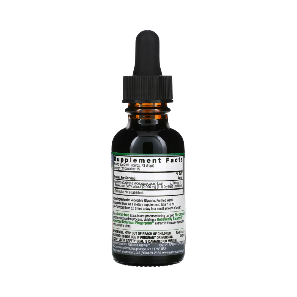 Nature’s Answer - Hawthorn Berries Alcohol Free Extract, 1 Oz