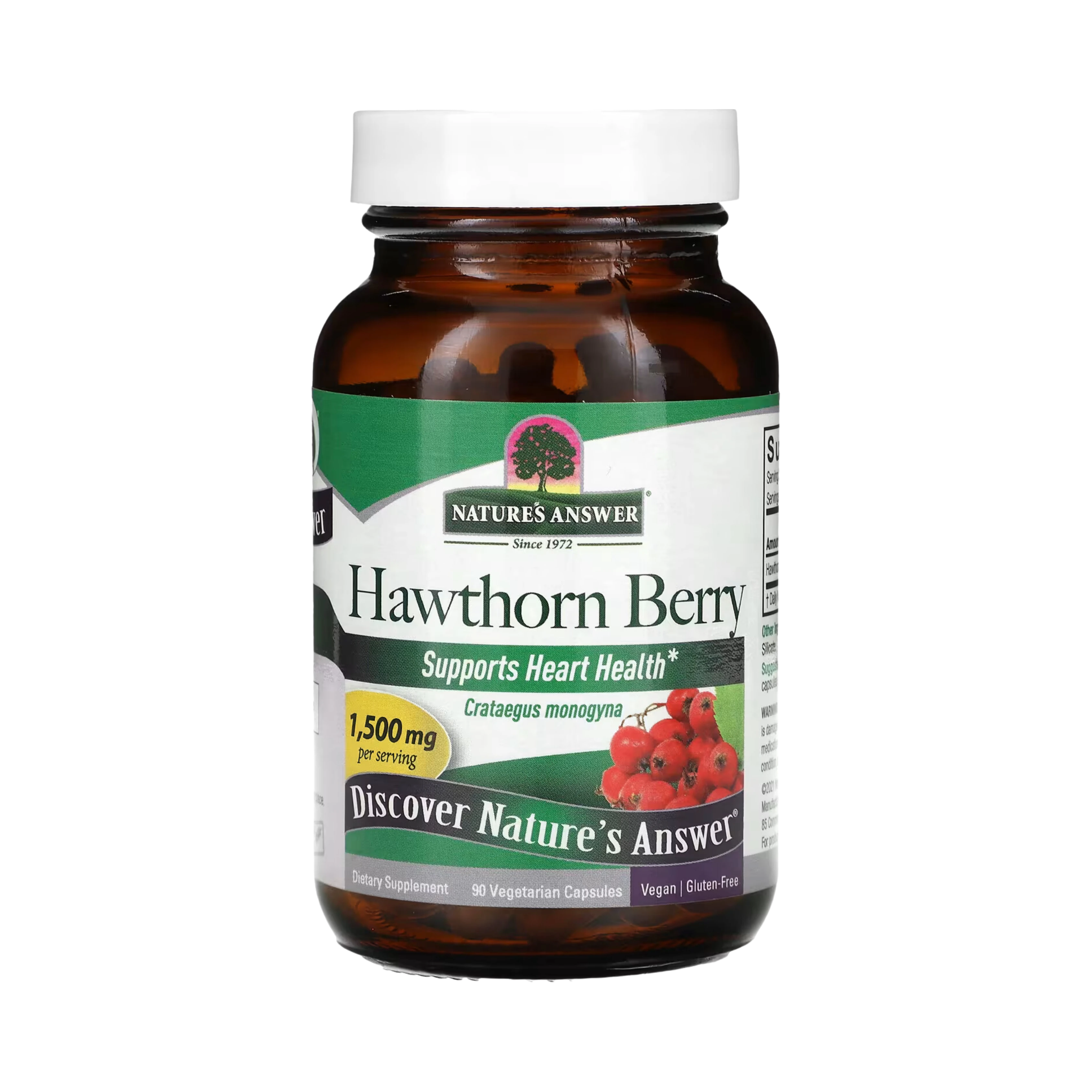Nature's Answer - Hawthorn Berry, 90 Vegetarian Capsules
