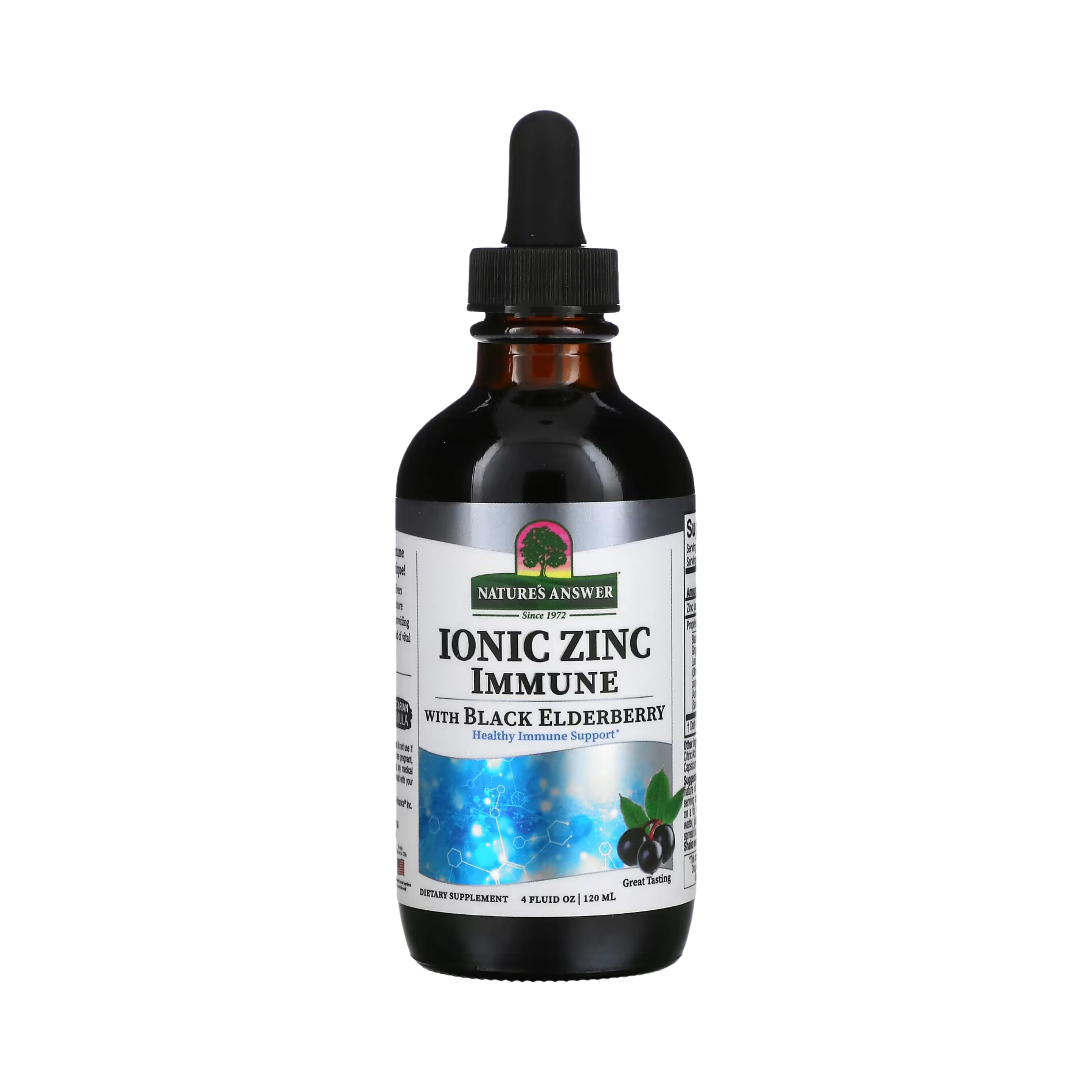Nature's Answer, Ionic Zinc Immune with Black Elderberry, 4 OZ