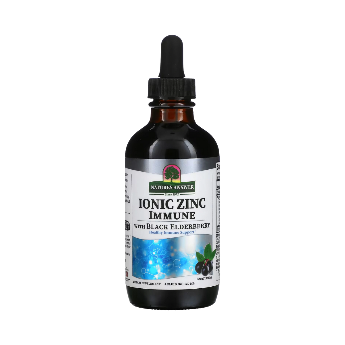 Nature's Answer, Ionic Zinc Immune with Black Elderberry, 4 OZ